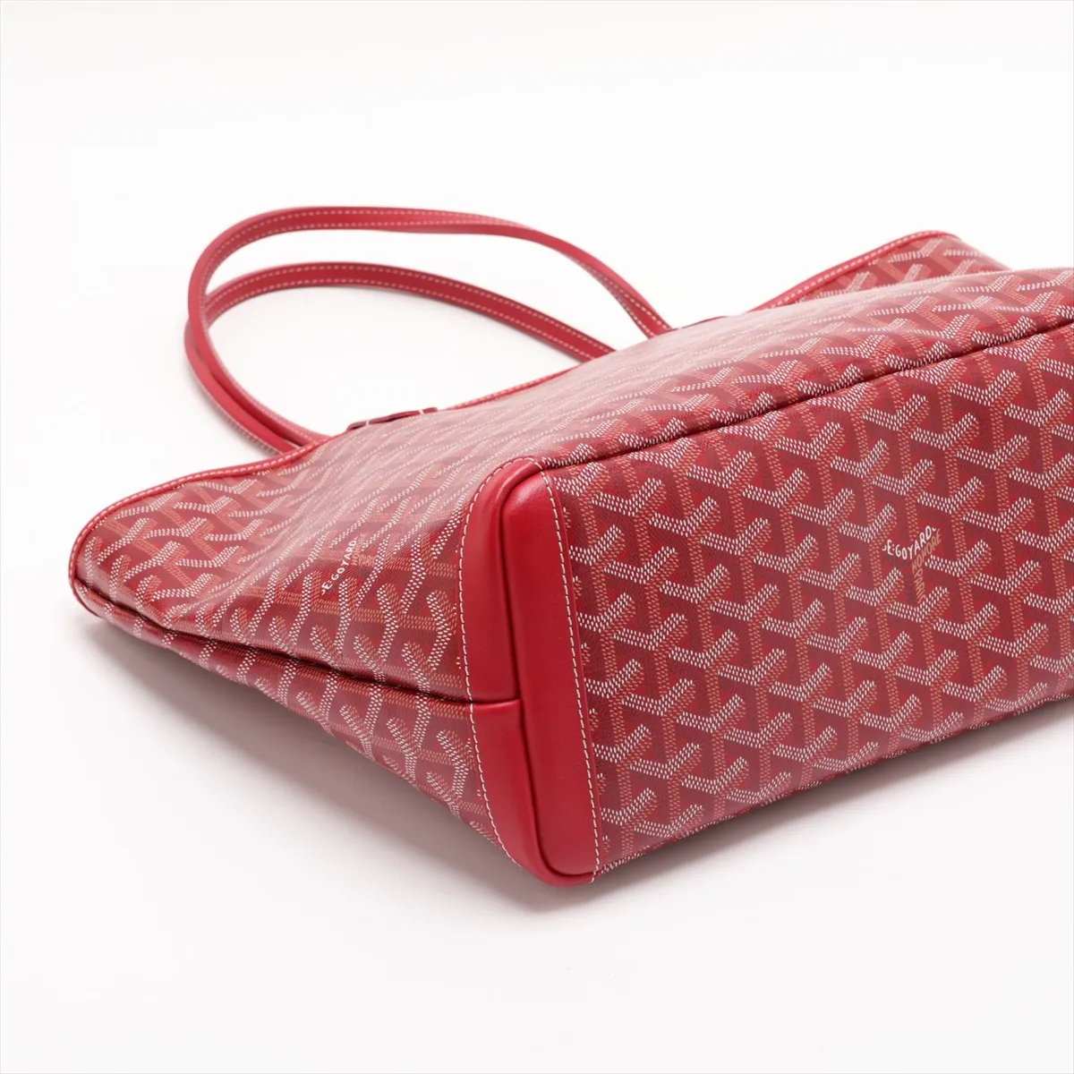 Artois PM PVC x Leather Tote Bag, Red — view 4