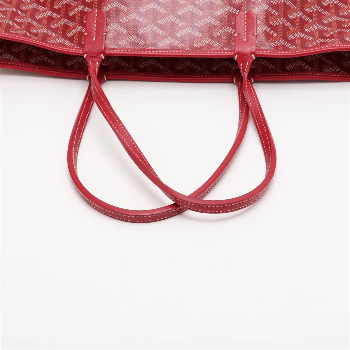 Artois PM PVC x Leather Tote Bag, Red — view 5