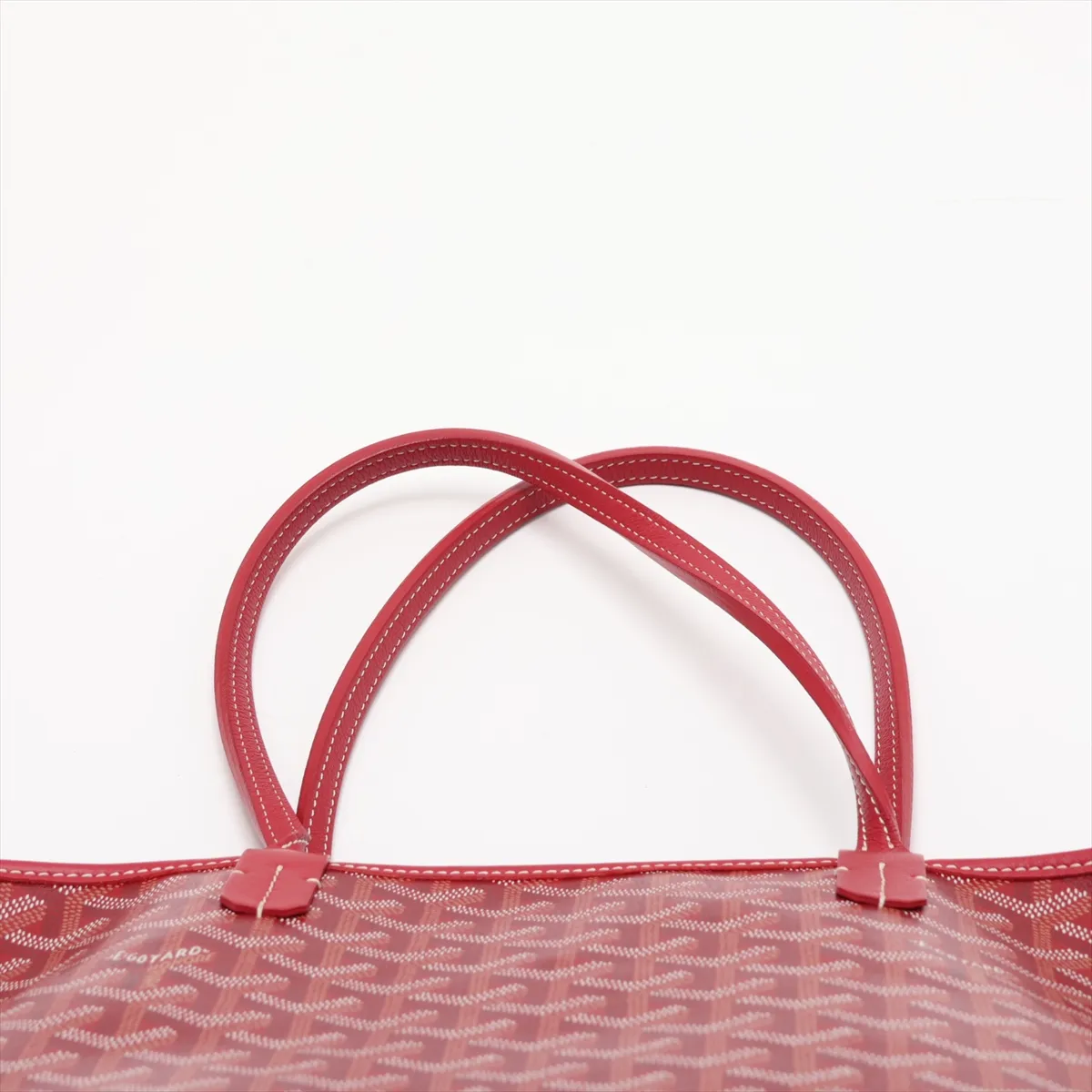 Artois PM PVC x Leather Tote Bag, Red — view 6