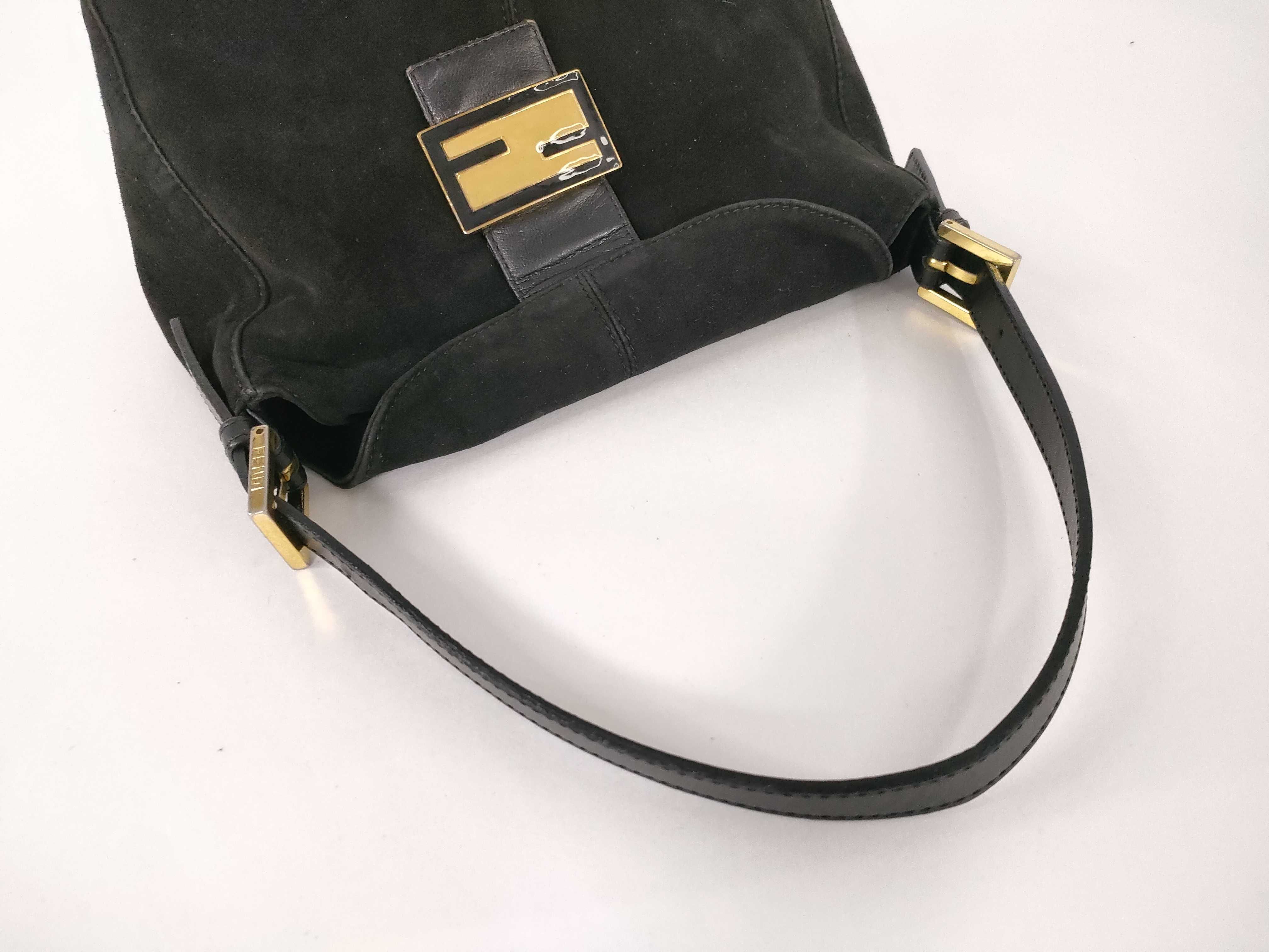 Mamma Fendi Suede Mamma Bucket Shoulder Handbag — view 3