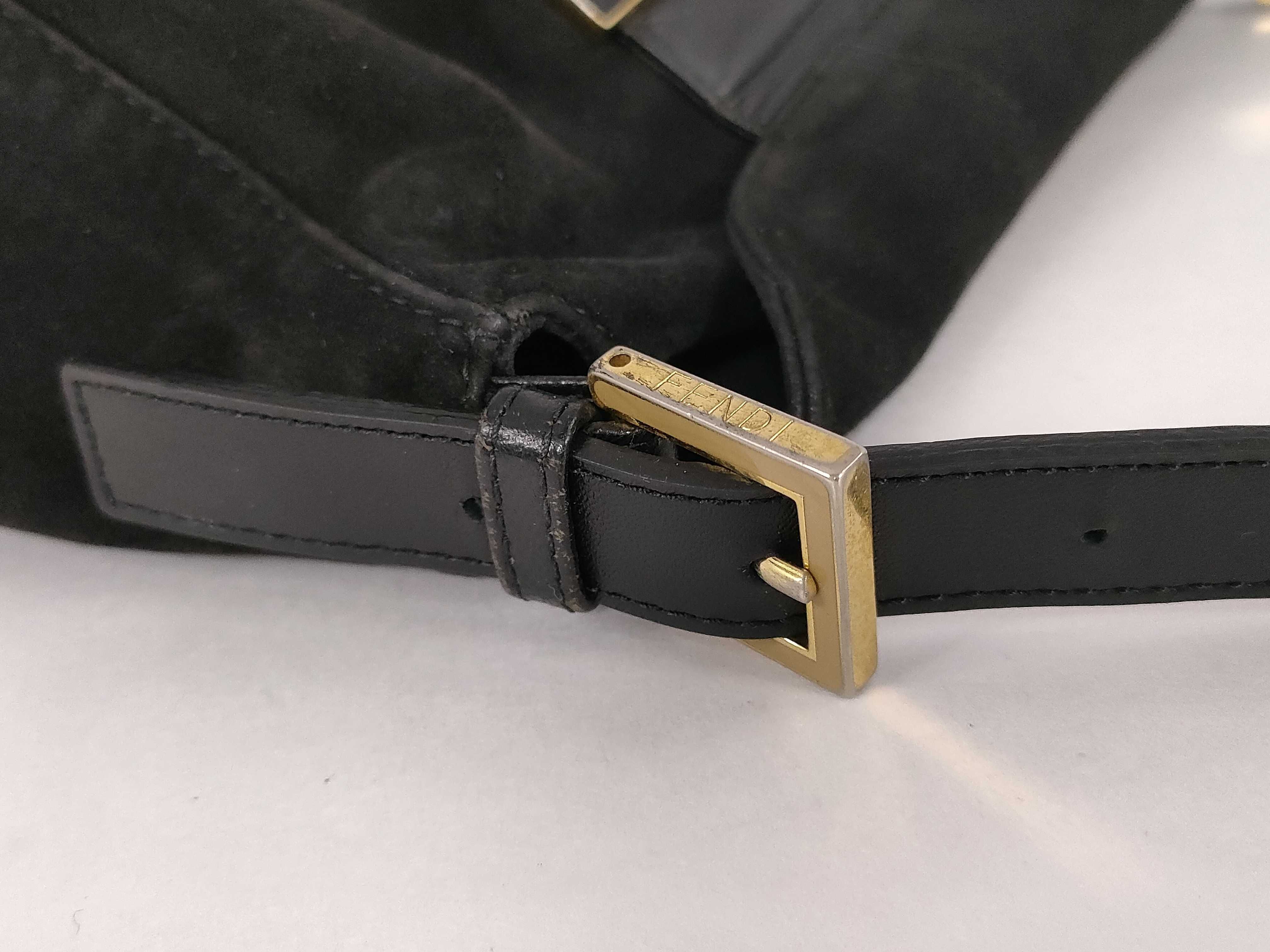 Mamma Fendi Suede Mamma Bucket Shoulder Handbag — view 5
