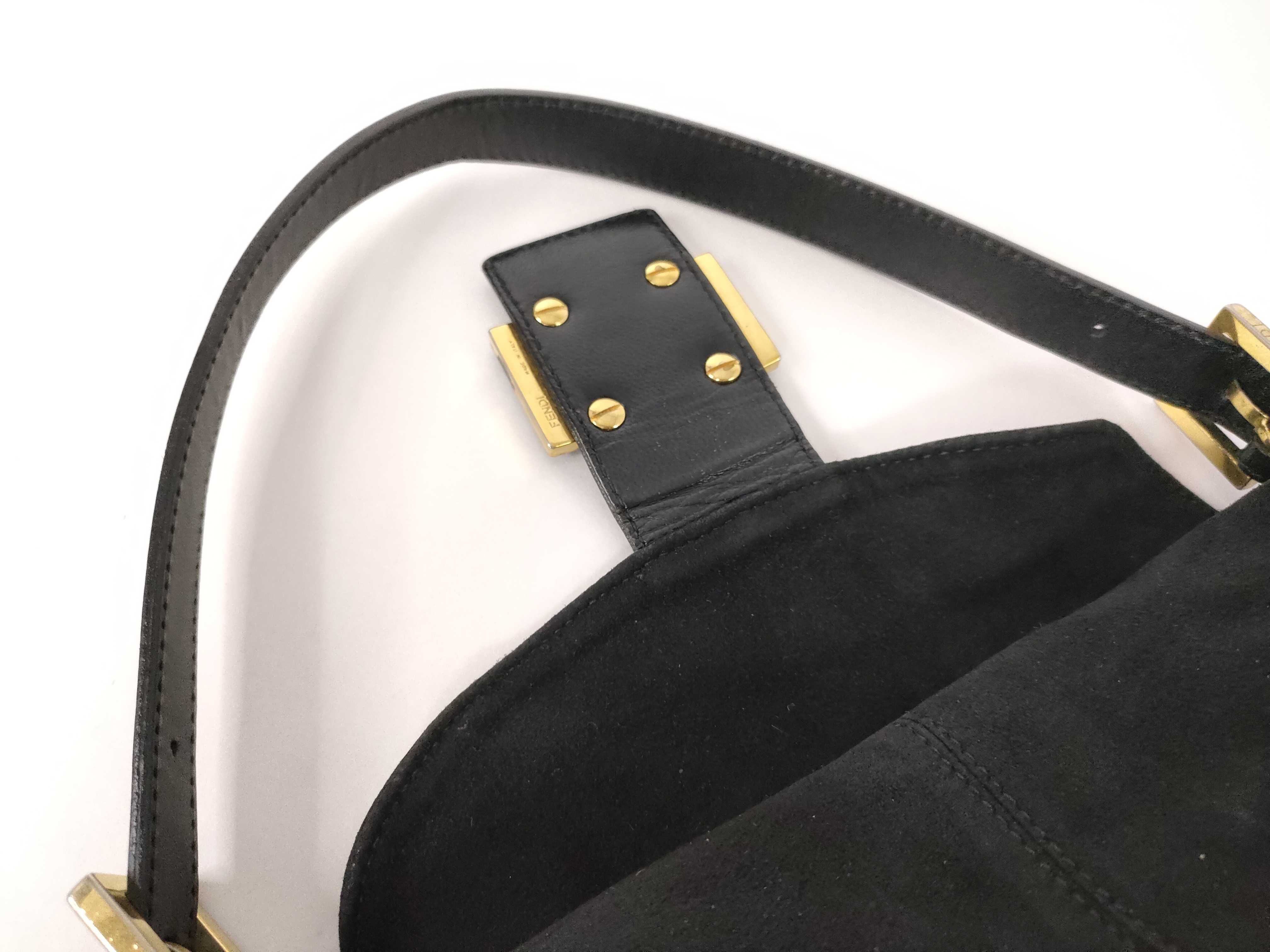 Mamma Fendi Suede Mamma Bucket Shoulder Handbag — view 8