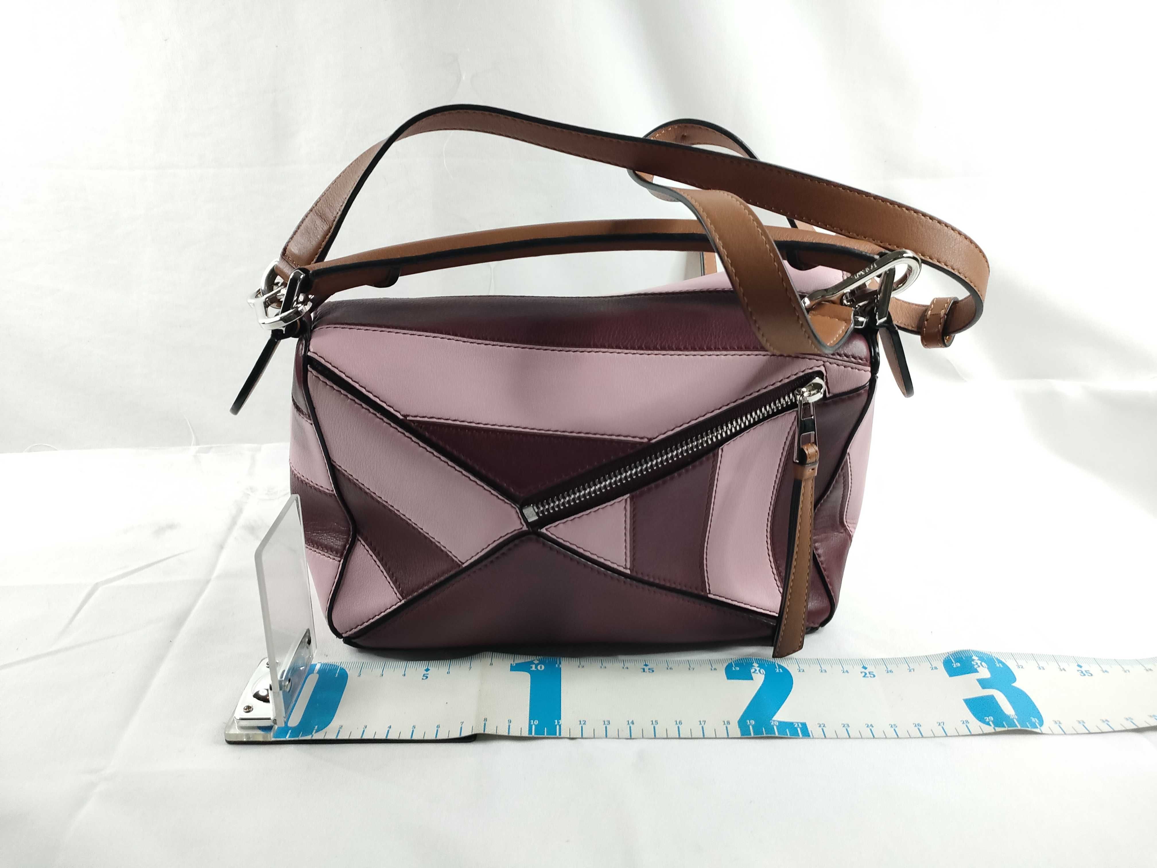Puzzle Bag 2-Way Shoulder Bag (Pink x Bordeaux) — view 2