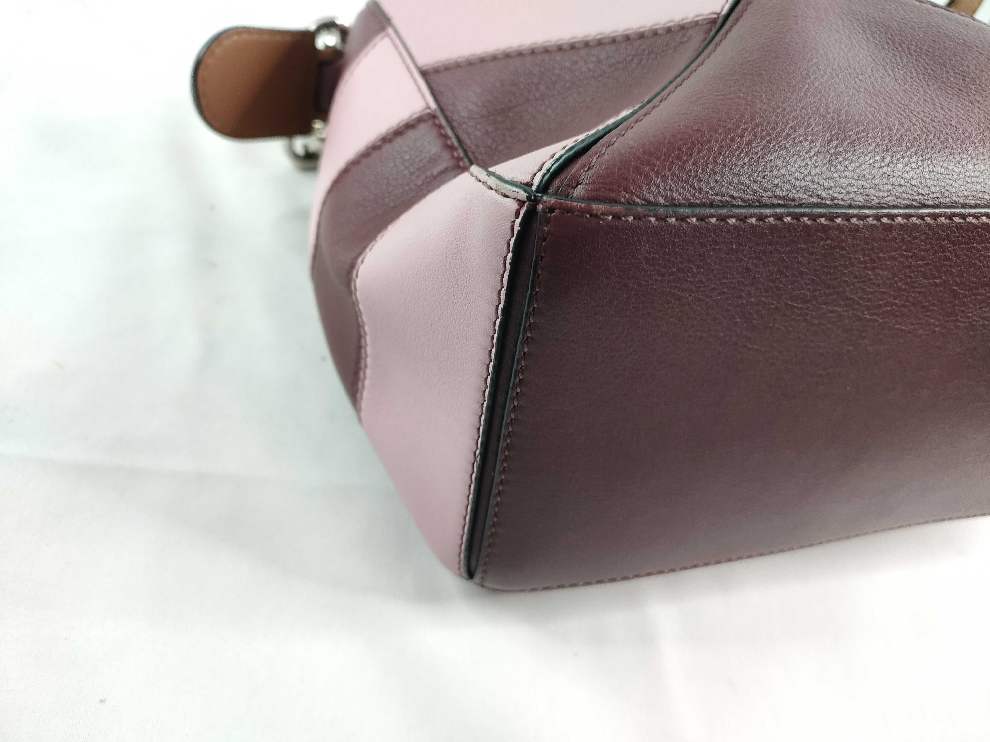Puzzle Bag 2-Way Shoulder Bag (Pink x Bordeaux) — view 3