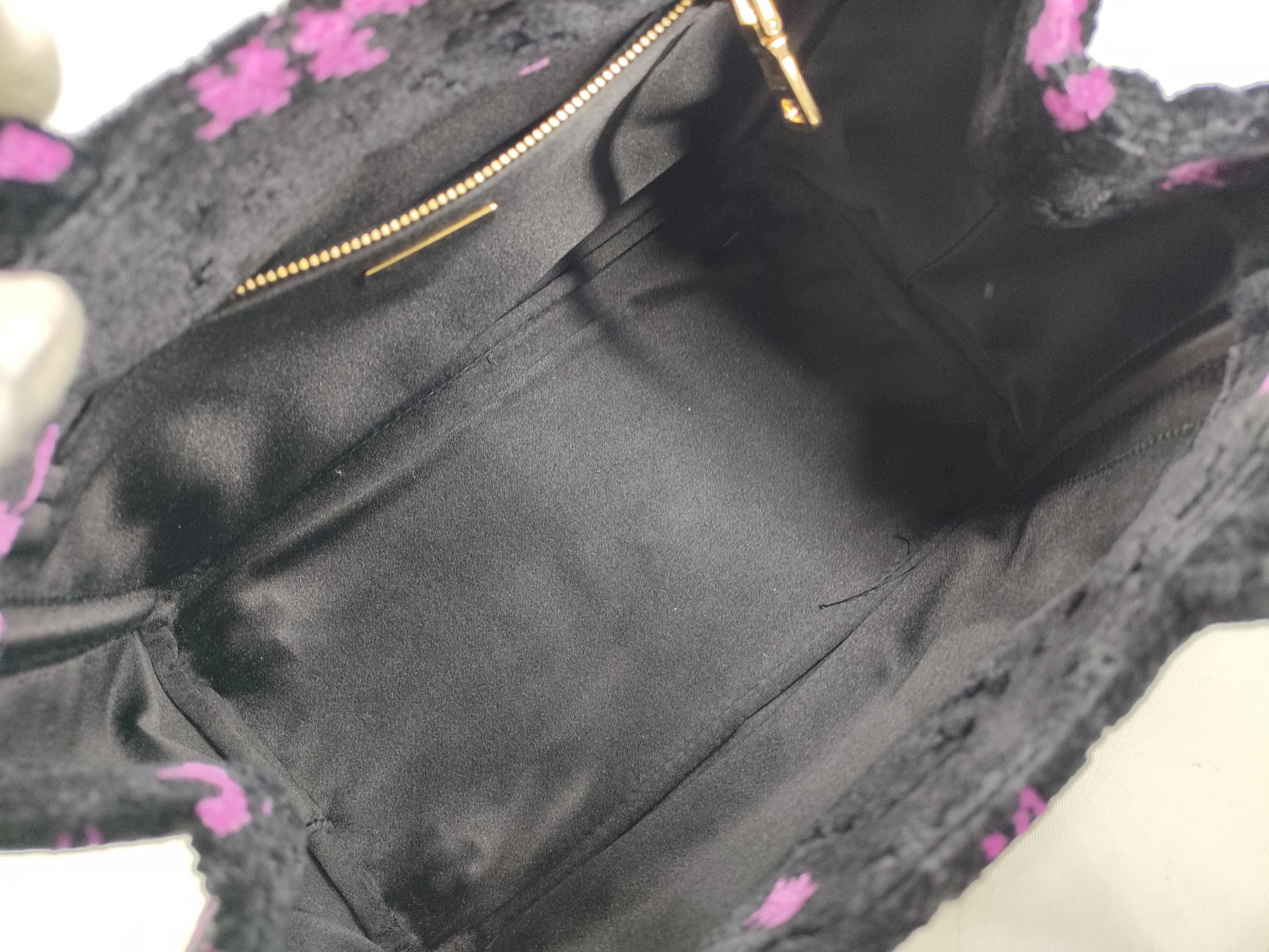Velvet 2-Way Handbag, Black, 1BA038 (Handbag) — view 8