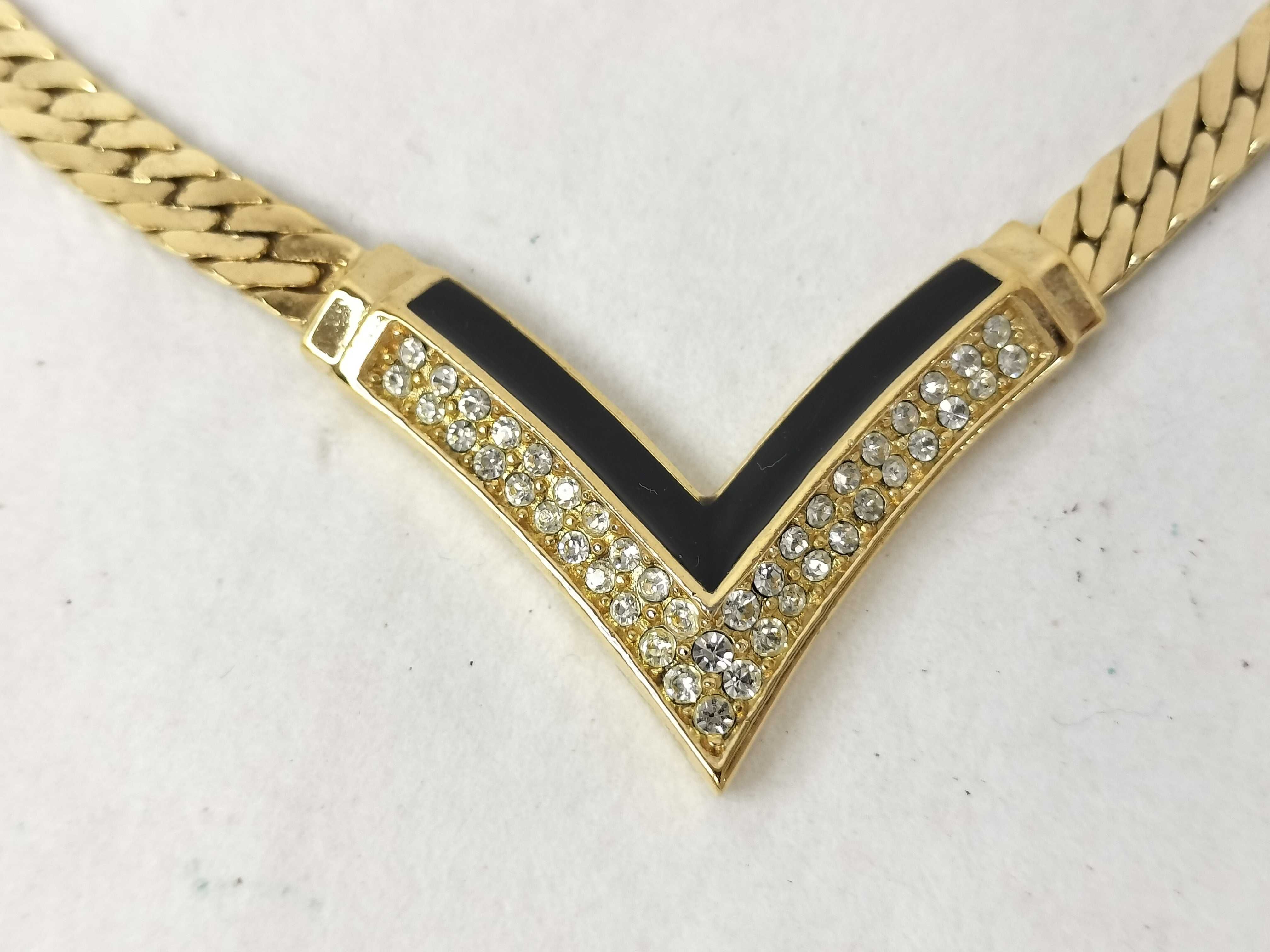 Gold Rhinestone Necklace — view 2