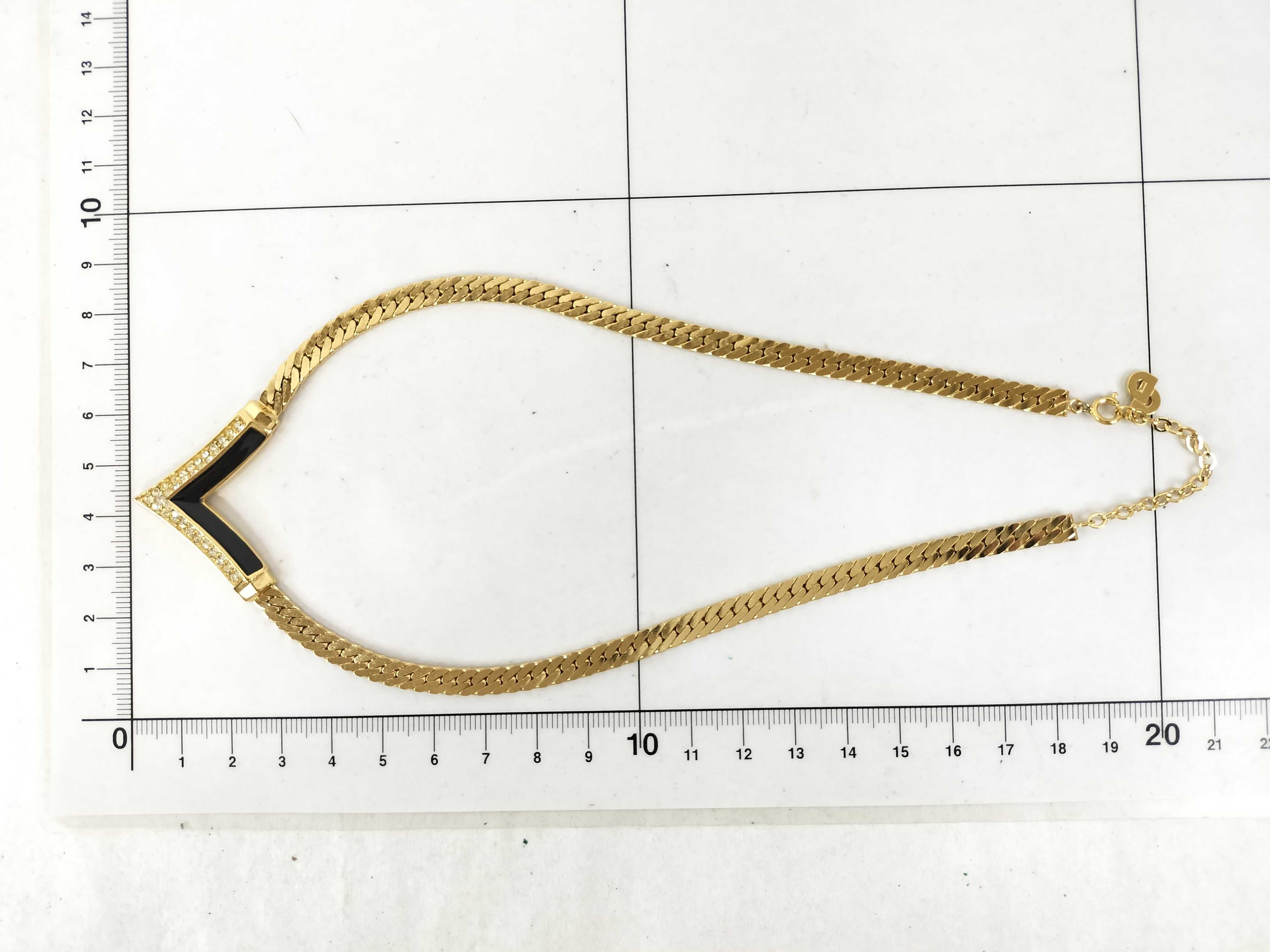 Gold Rhinestone Necklace — view 10
