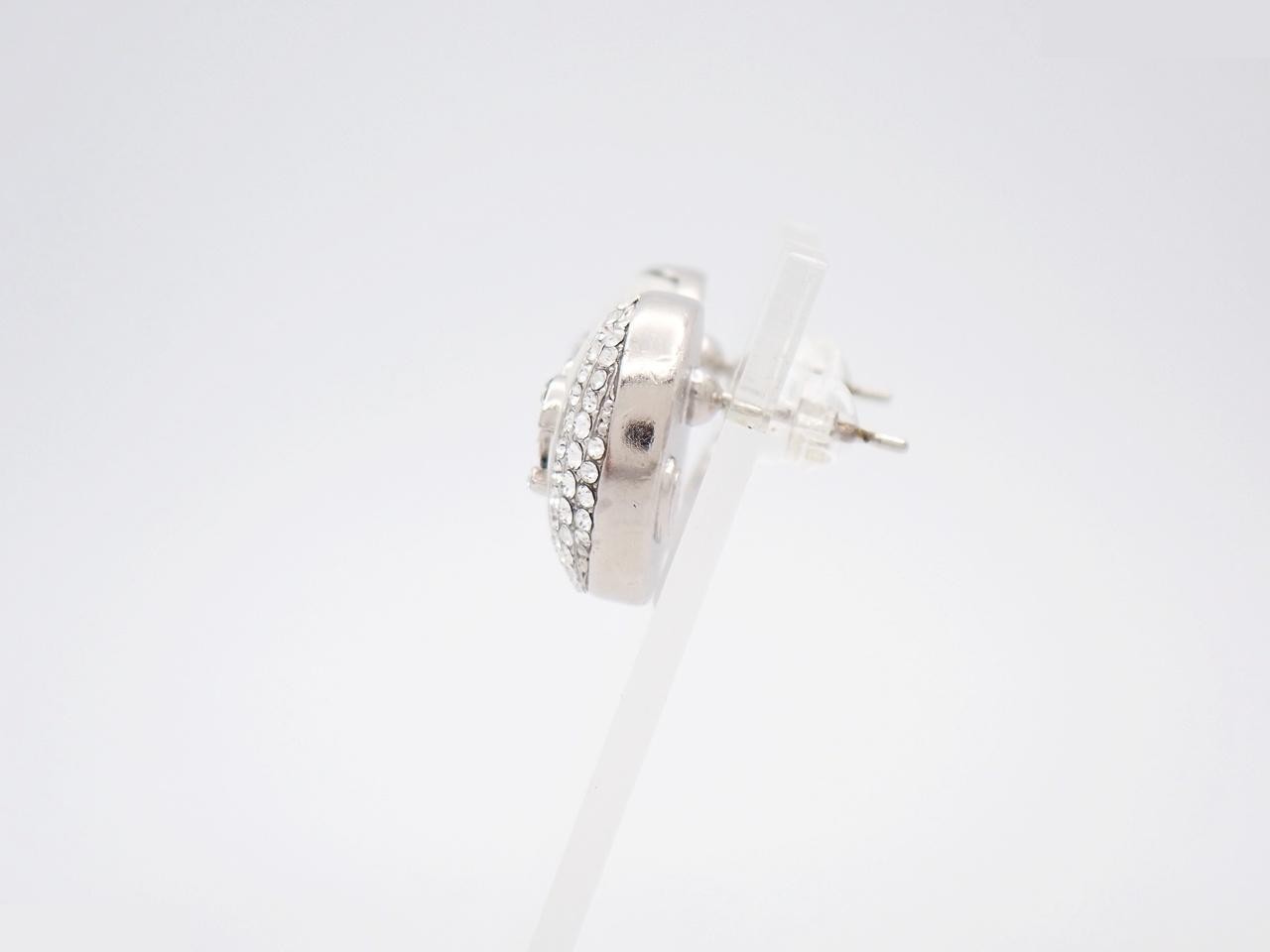 earrings, Coco Mark, stone, crescent moon, C22C, width 1.8cm — view 3