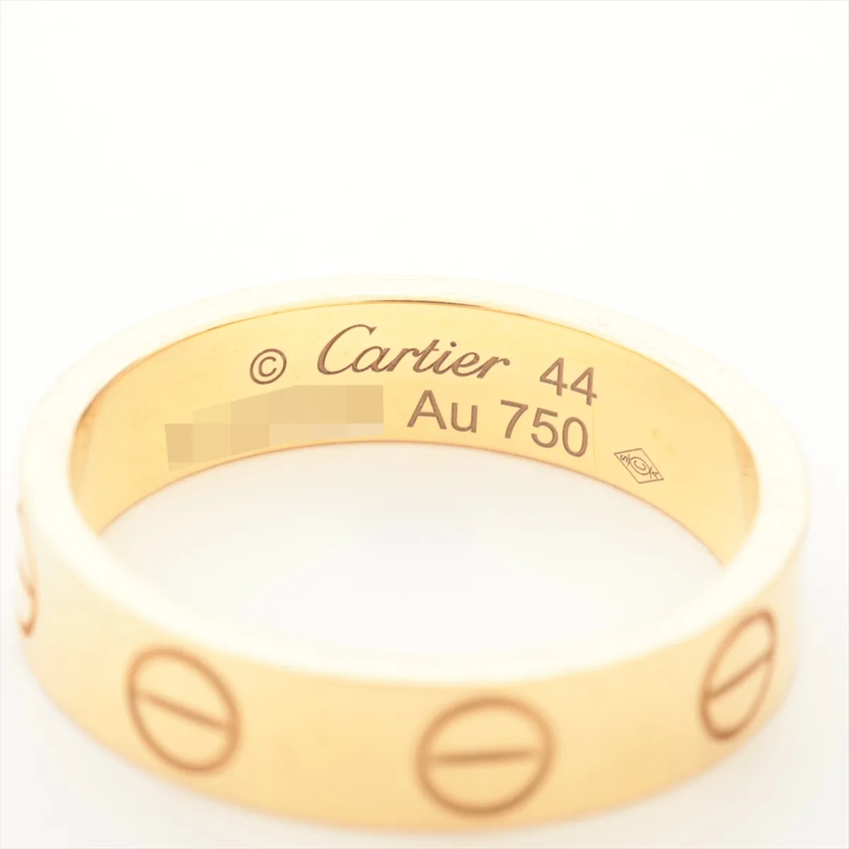 Mini Love Ring 750 (Yellow Gold) 2.8g Size 44 570DGZ (Dents) — view 3