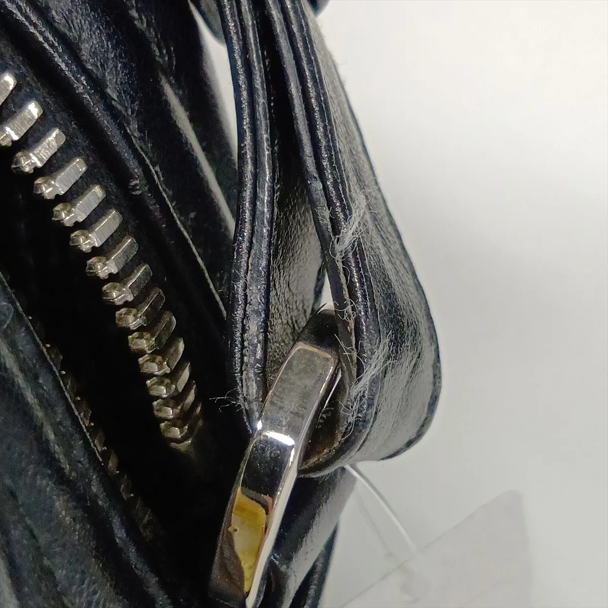 Diagram Leather Chain Shoulder Bag, Black — view 14