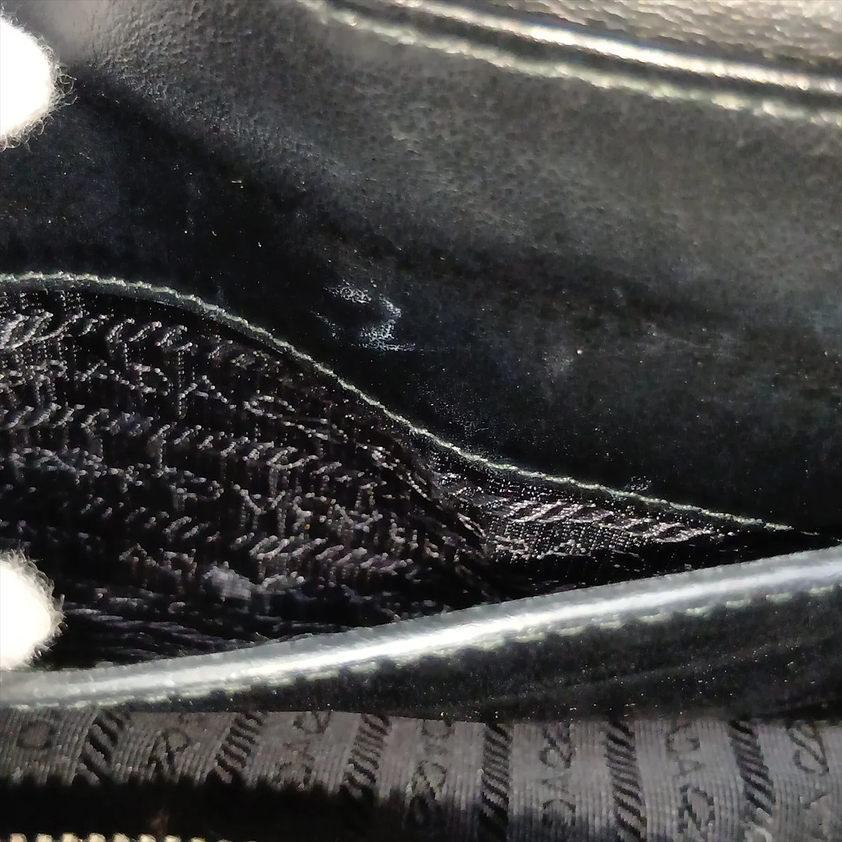 Diagram Leather Chain Shoulder Bag, Black — view 15