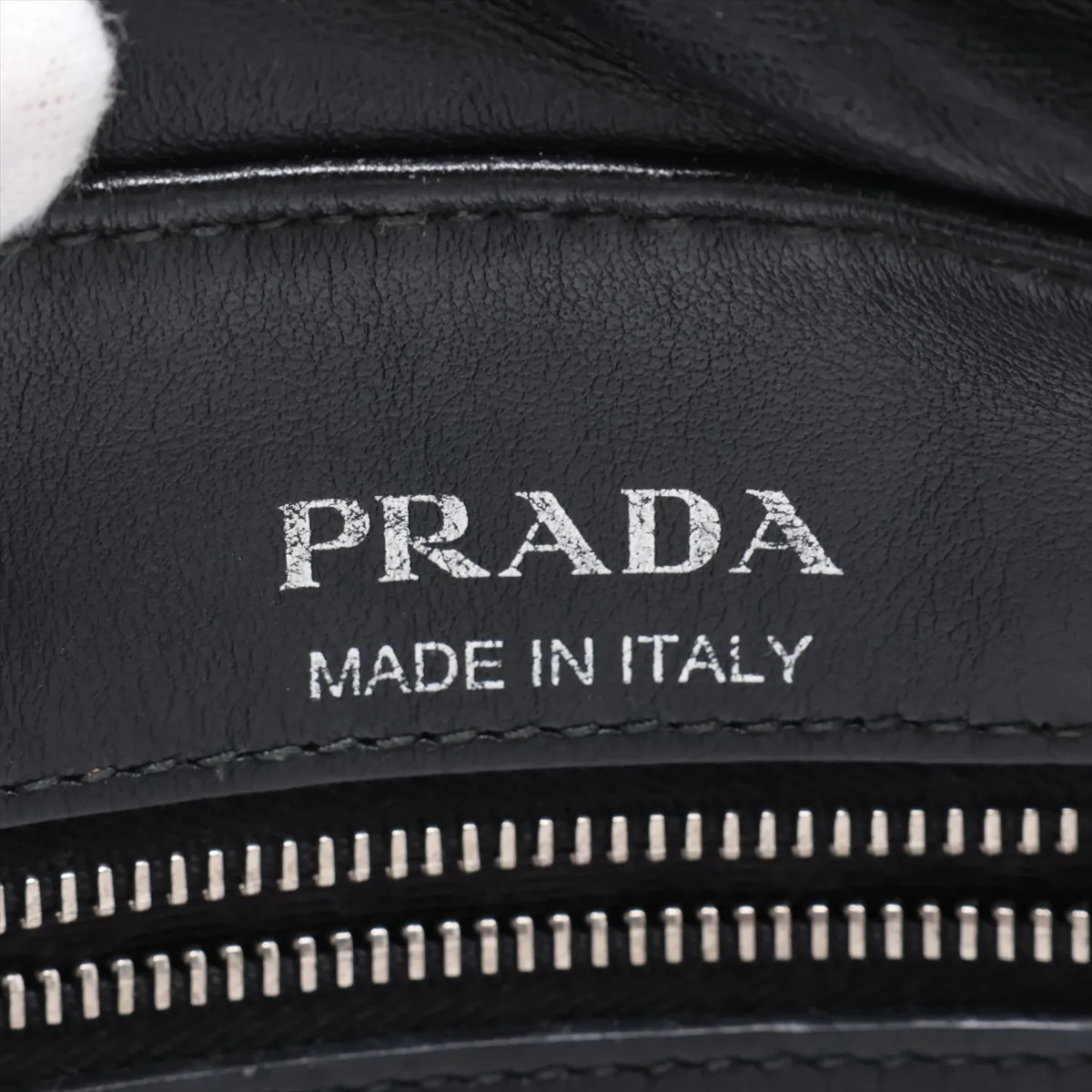 Diagram Leather Chain Shoulder Bag, Black — view 9