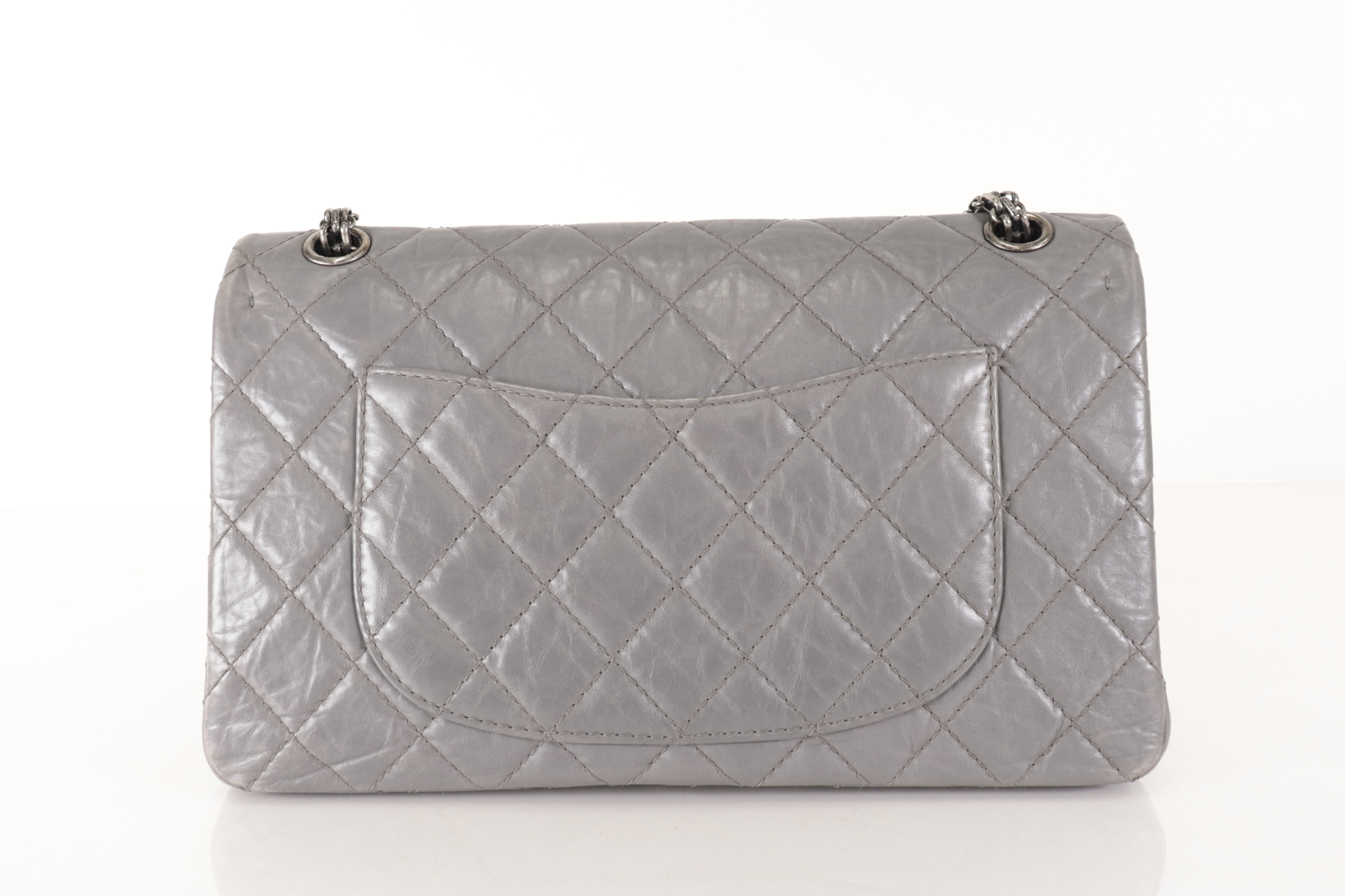 Double Flap 2.55 Chain Shoulder Bag, Gray, Series 14 (Shoulder Bag) — view 2