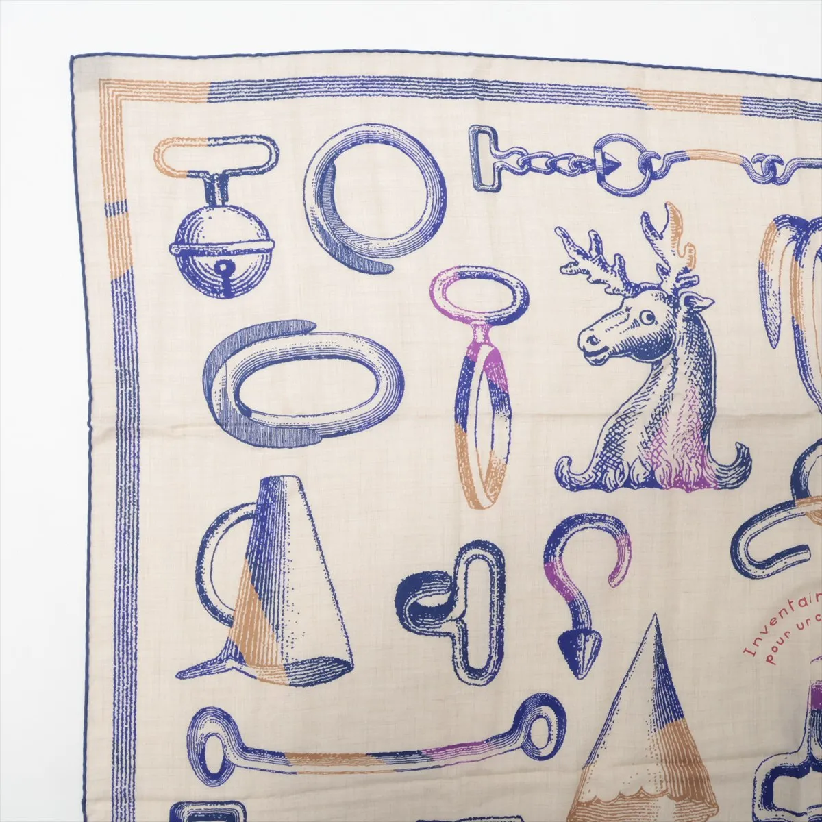 scarf, cashmere x silk, beige, with wear, — view 2