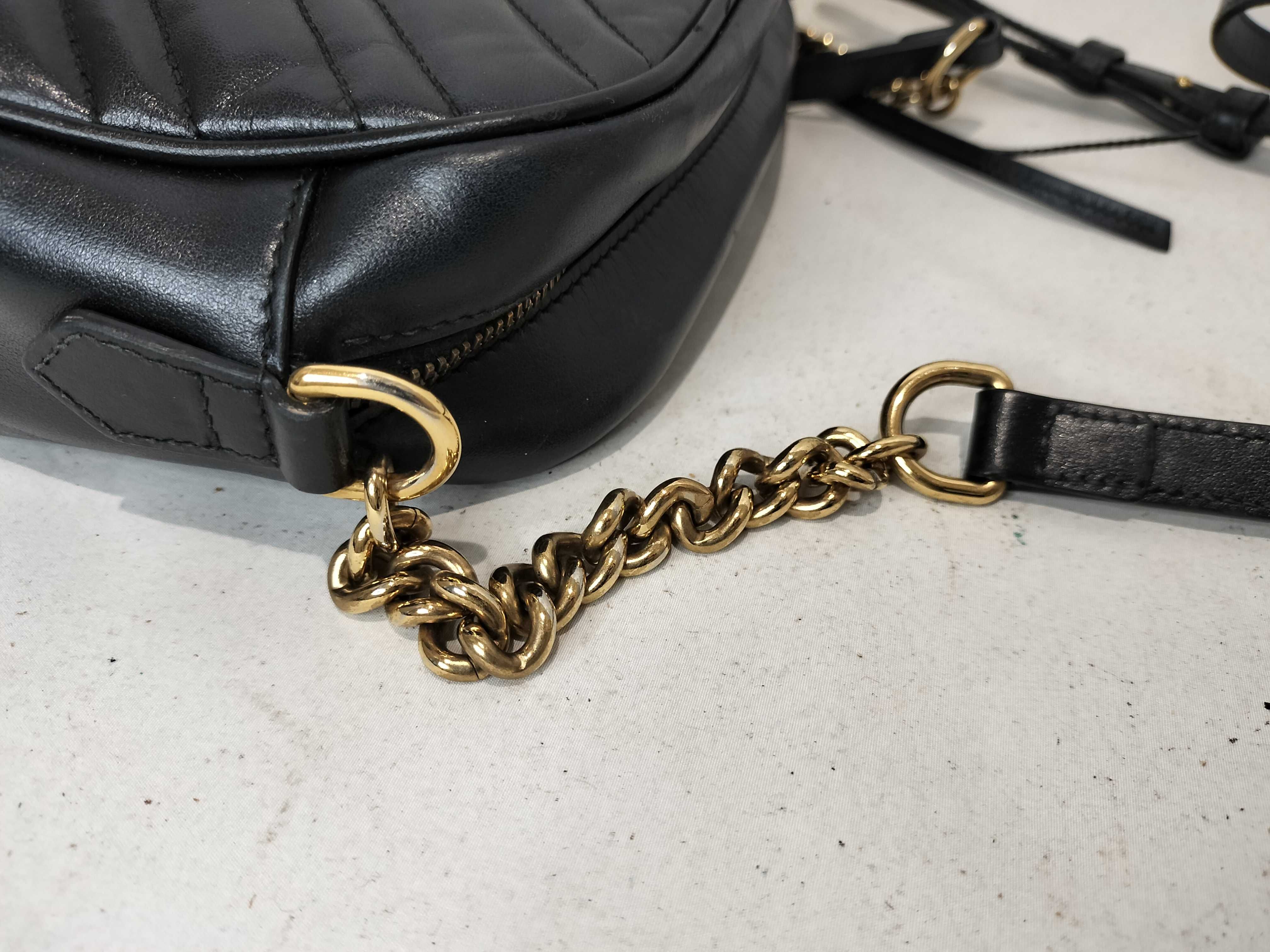 GG Marmont 447632 Shoulder Bag, Leather, Black/Repaired — view 6