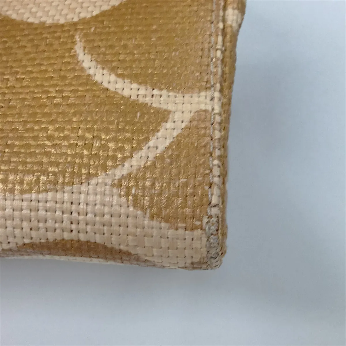 Camellia Straw x Vinyl Chain Shoulder Bag, Coco Mark, Beige, Gold Hardware, 8896250, Series 8 — view 13
