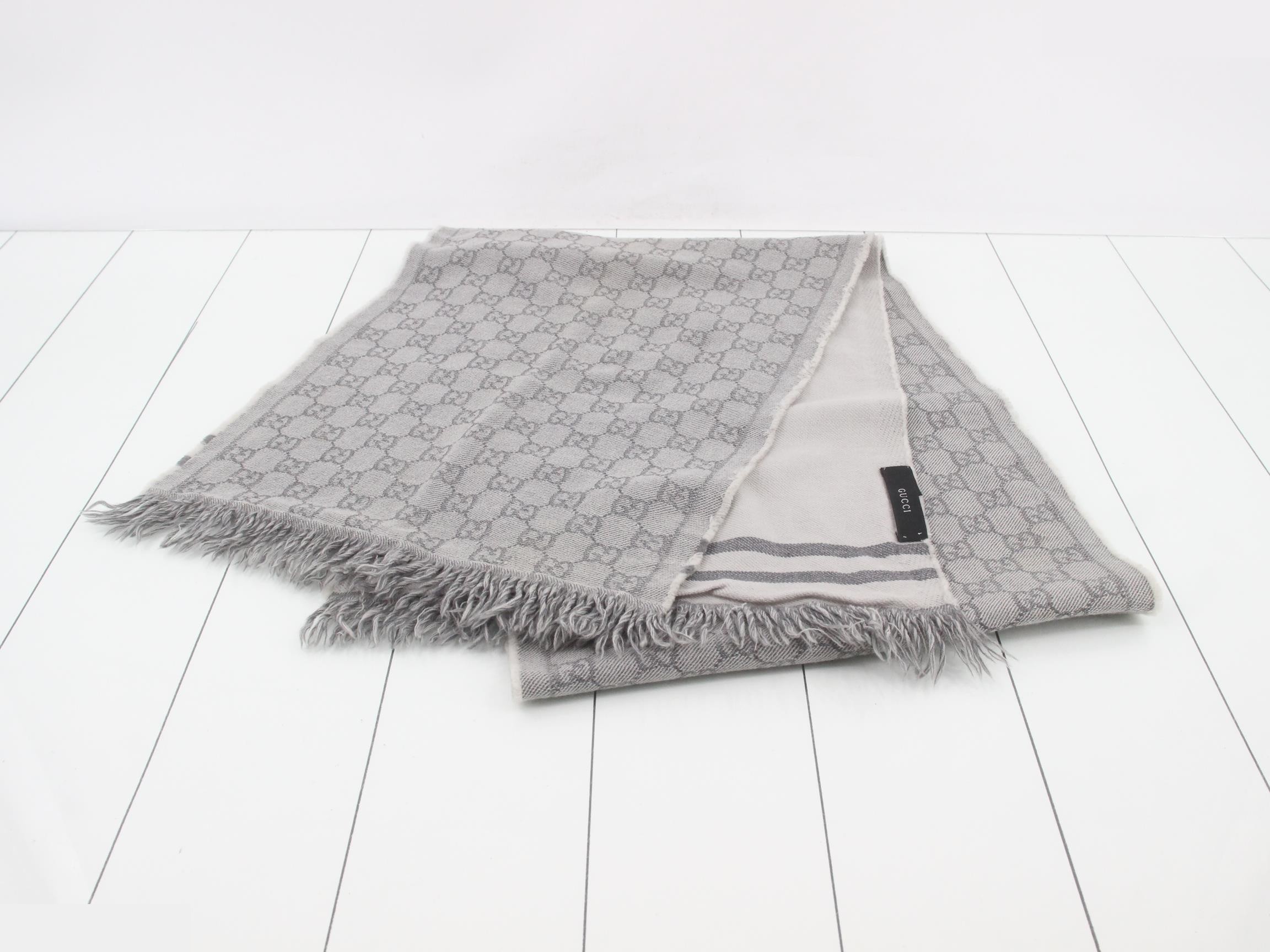GG reversible stole with tags — view 2