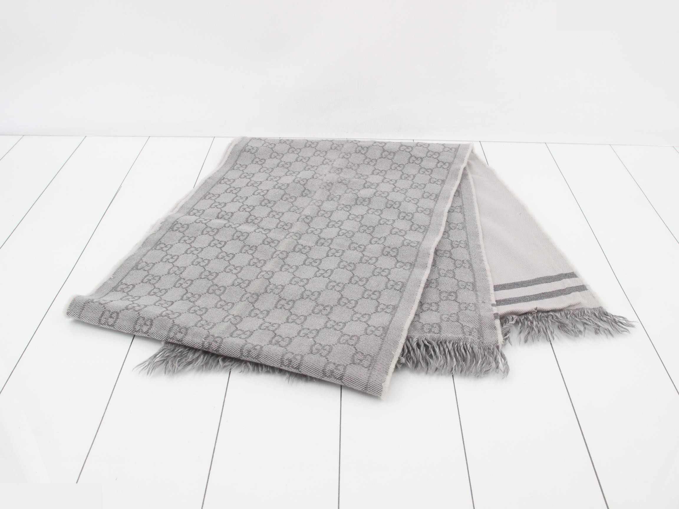 GG reversible stole with tags — view 3