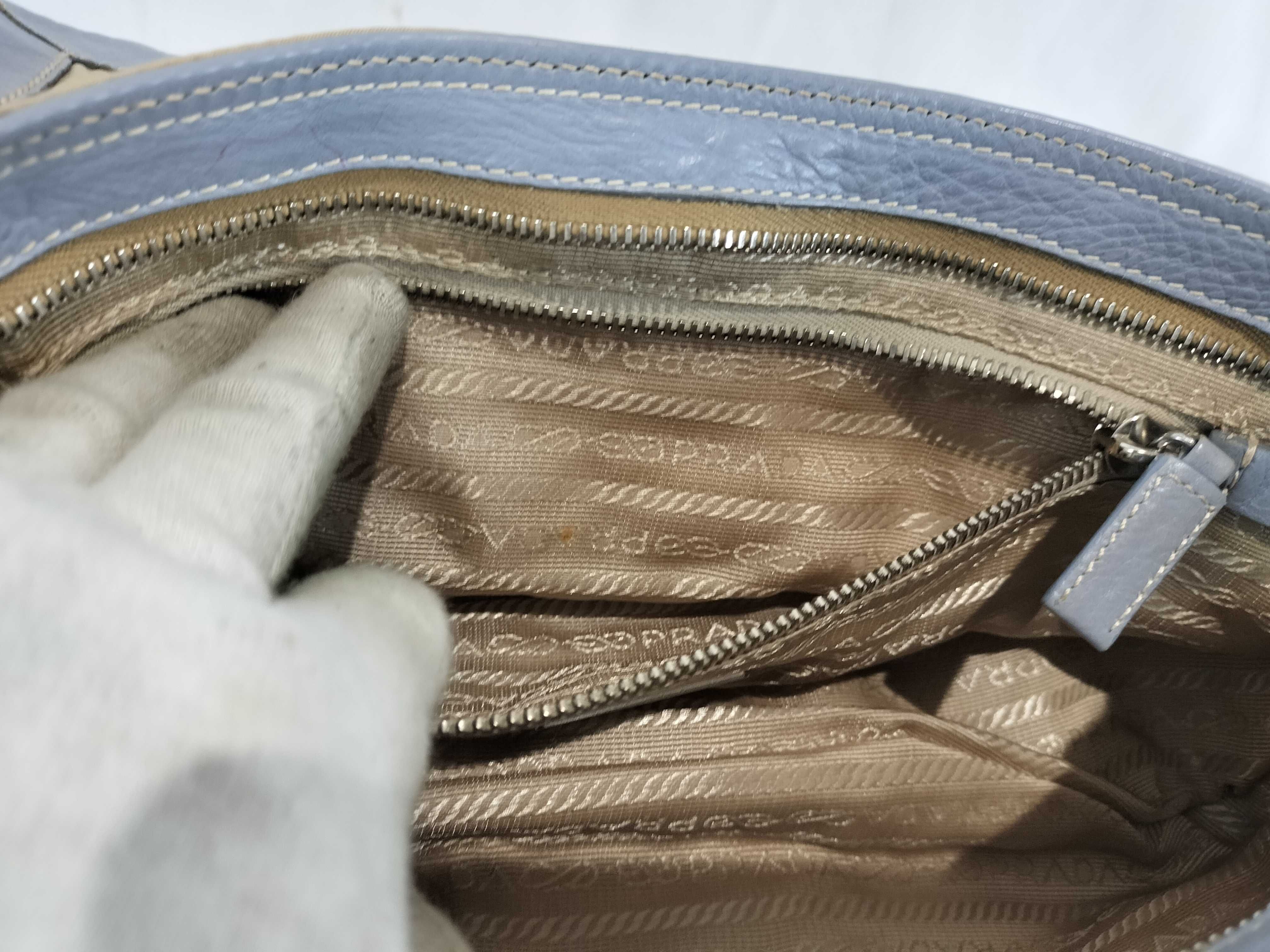 Nylon Leather One-Shoulder Handbag (Note: Zipper is broken) — view 11