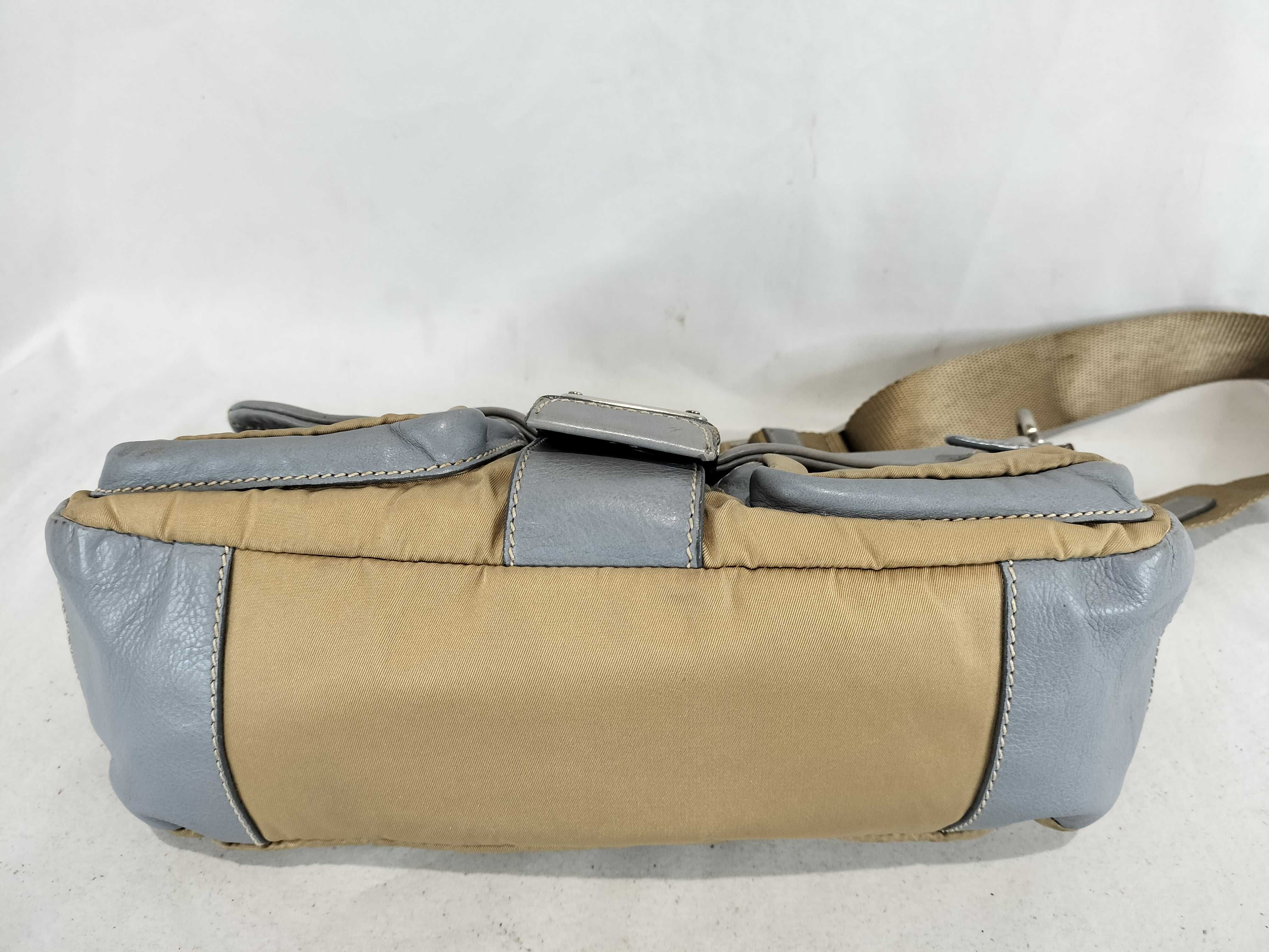 Nylon Leather One-Shoulder Handbag (Note: Zipper is broken) — view 7