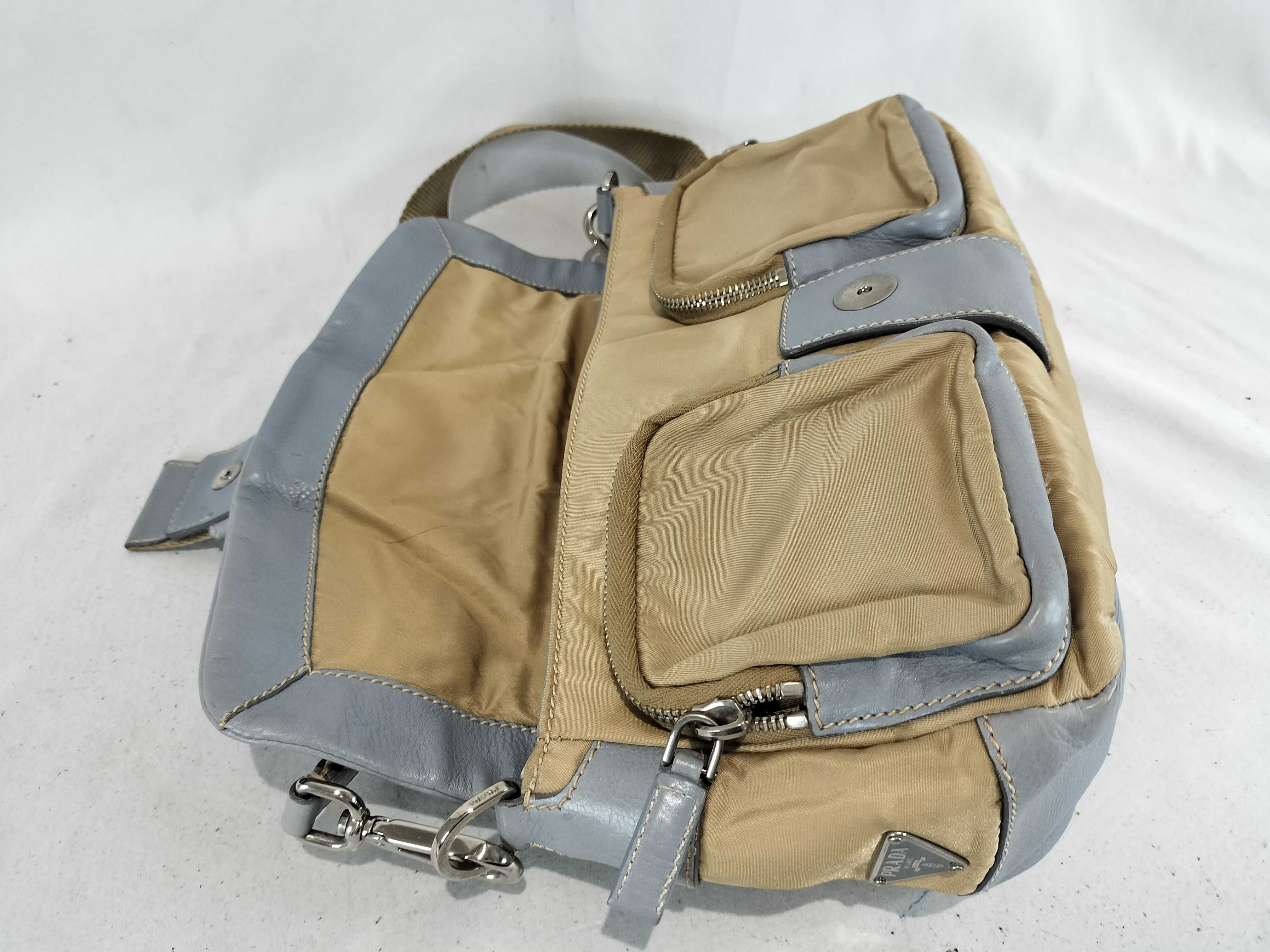 Nylon Leather One-Shoulder Handbag (Note: Zipper is broken) — view 9