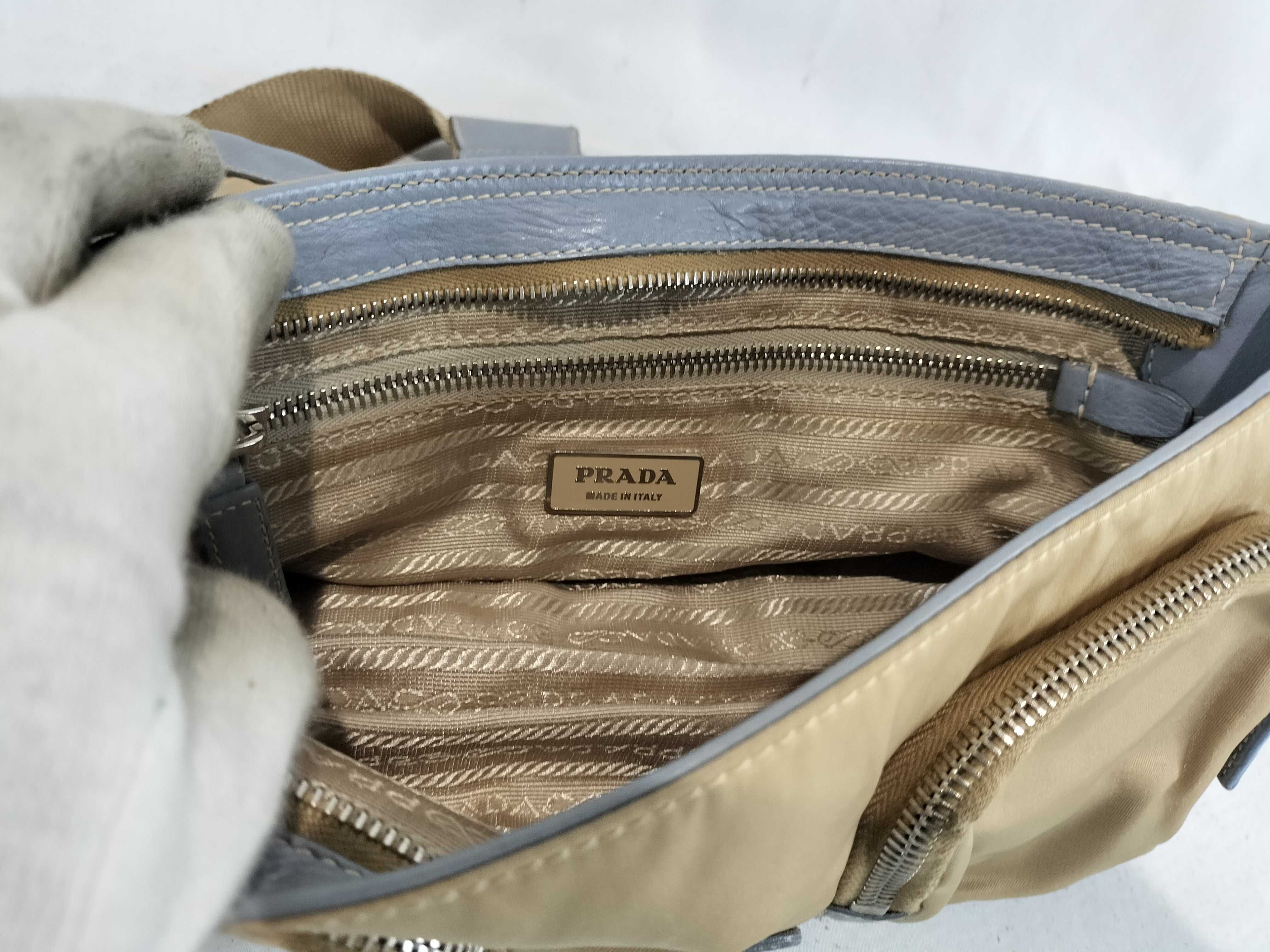 Nylon Leather One-Shoulder Handbag (Note: Zipper is broken) — view 10
