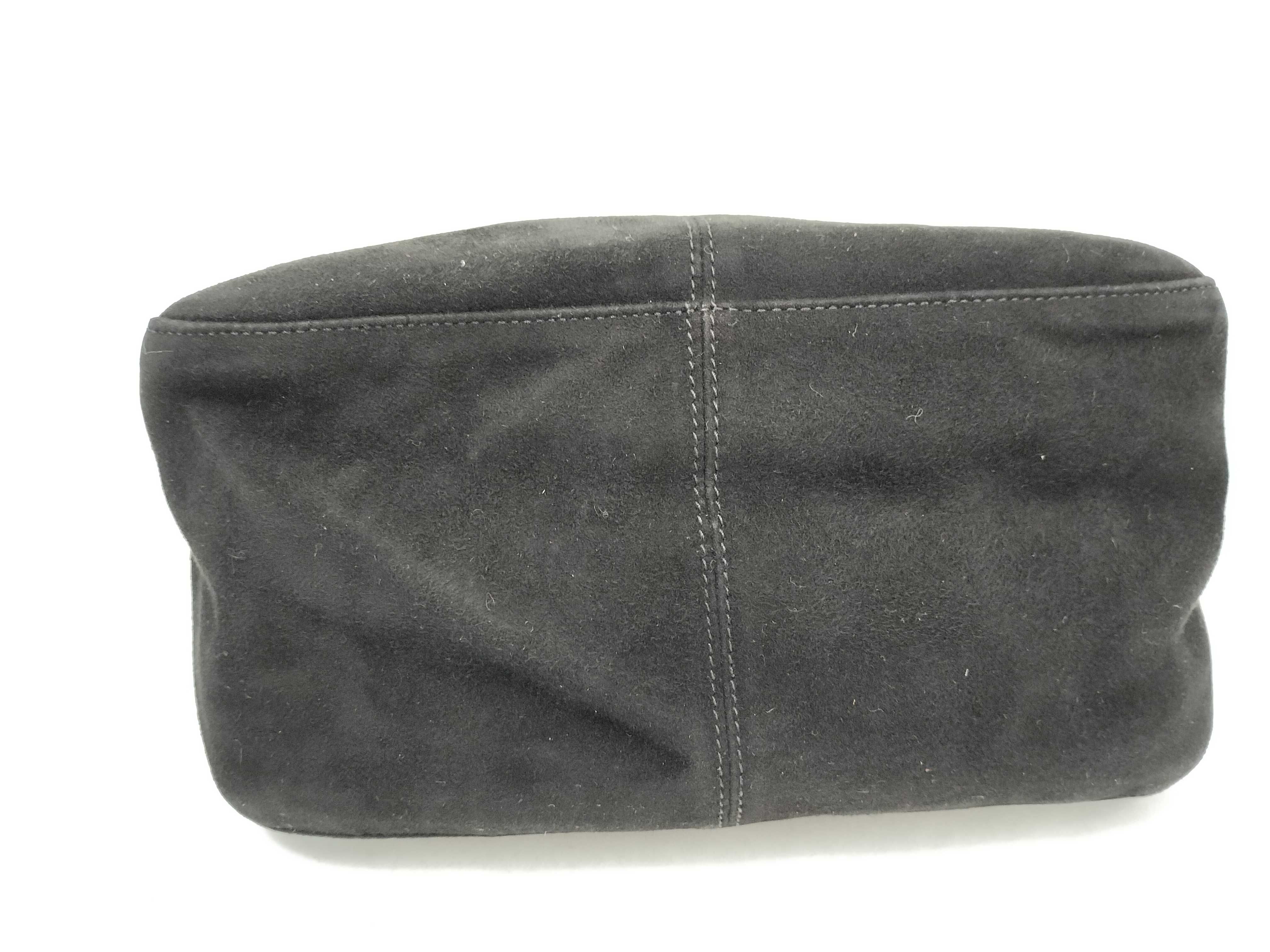 Mamma Bucket Suede Black Leather Handbag Shoulder Bag — view 7