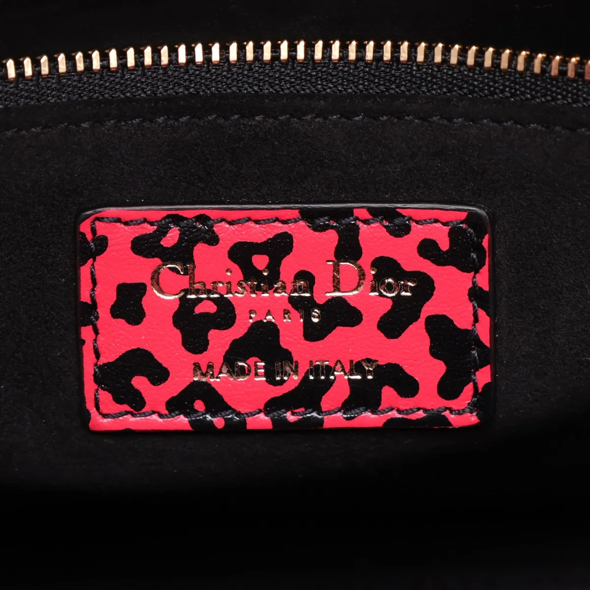 Lady Dior Leather 2-Way Handbag, Red x Black — view 11