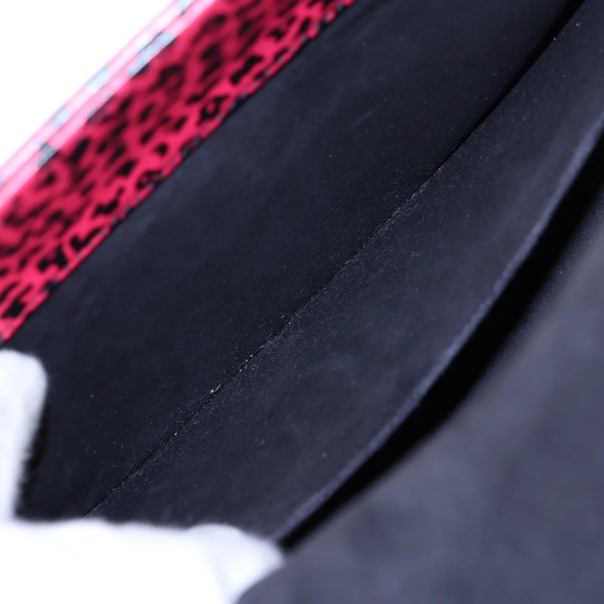 Lady Dior Leather 2-Way Handbag, Red x Black — view 9