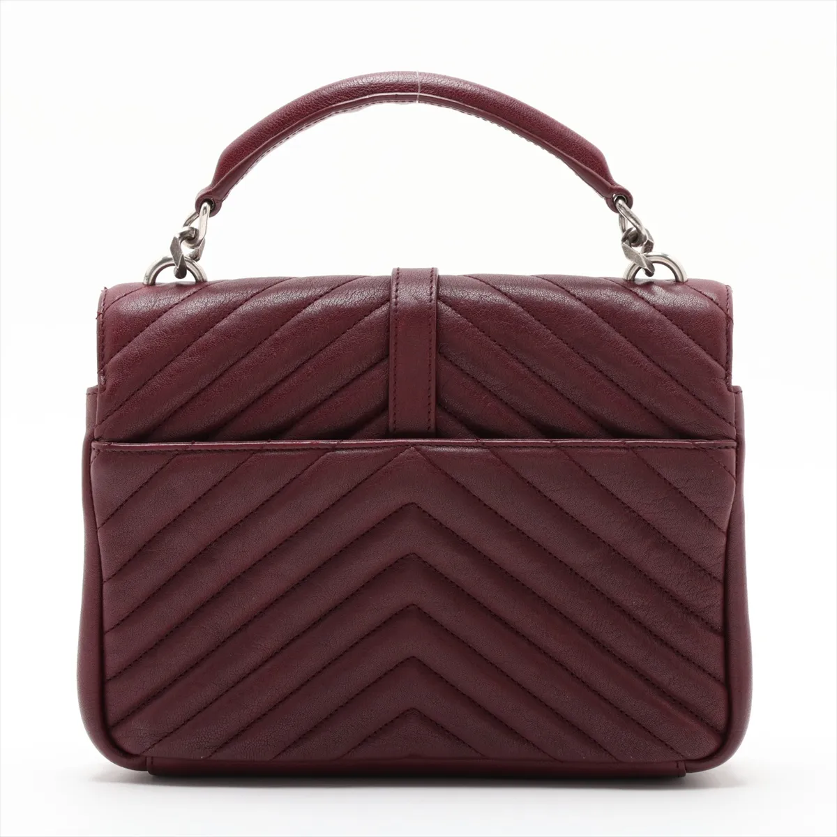 College Leather 2-Way Handbag, Red, 428056 — view 2