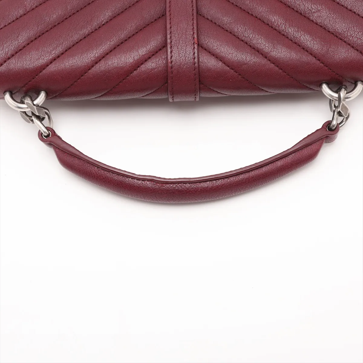 College Leather 2-Way Handbag, Red, 428056 — view 5