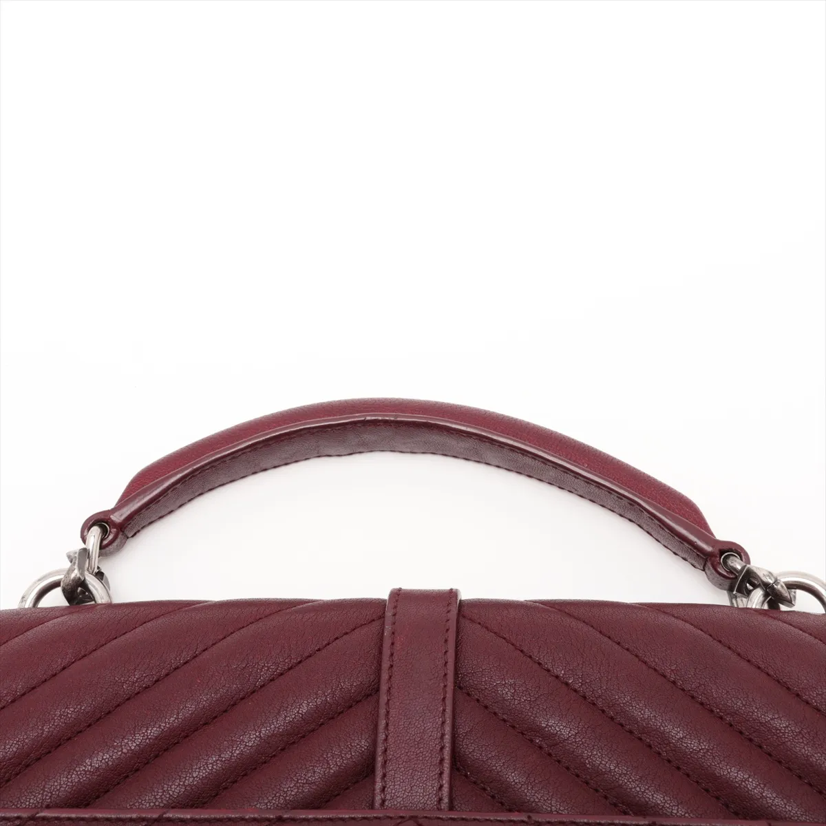 College Leather 2-Way Handbag, Red, 428056 — view 6
