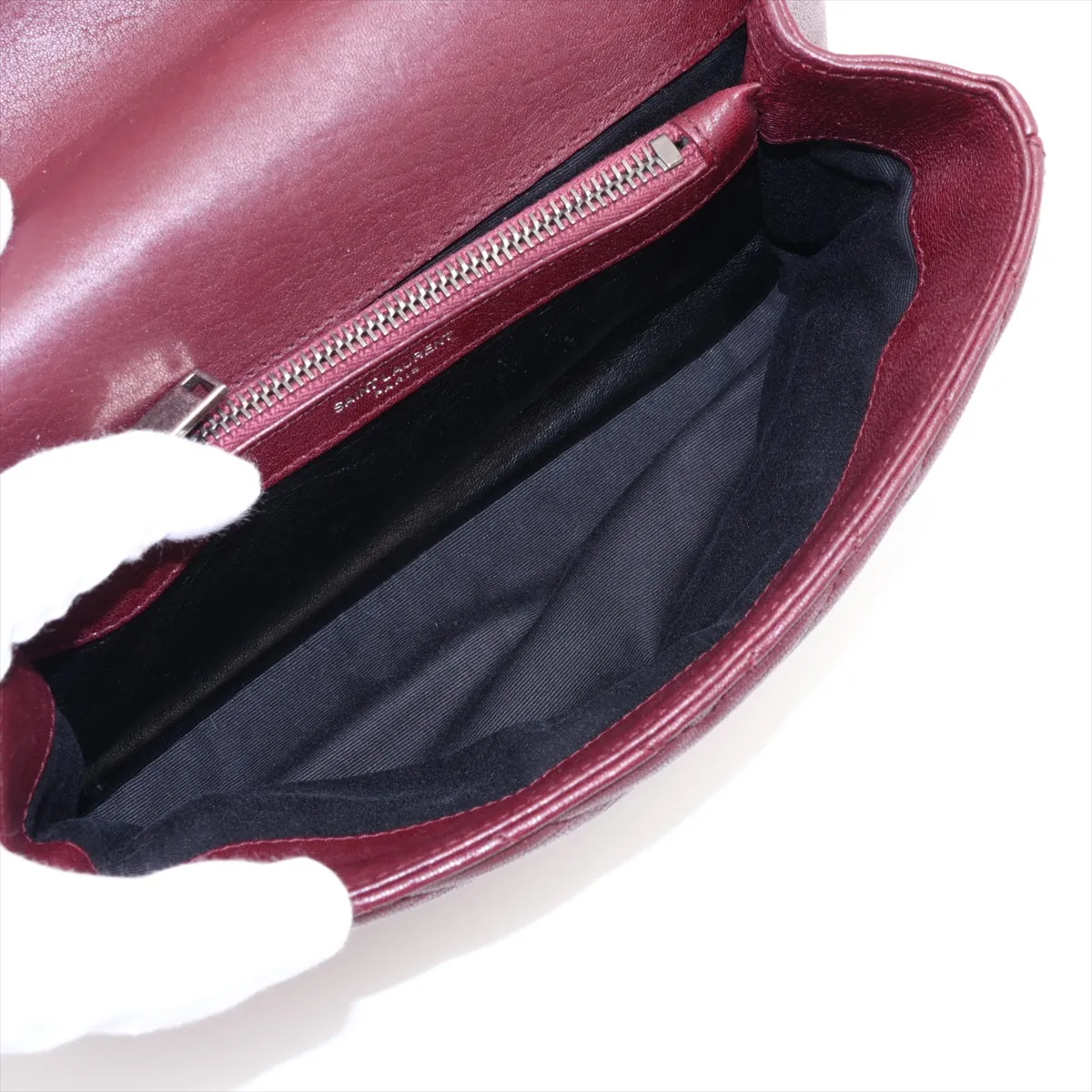 College Leather 2-Way Handbag, Red, 428056 — view 8