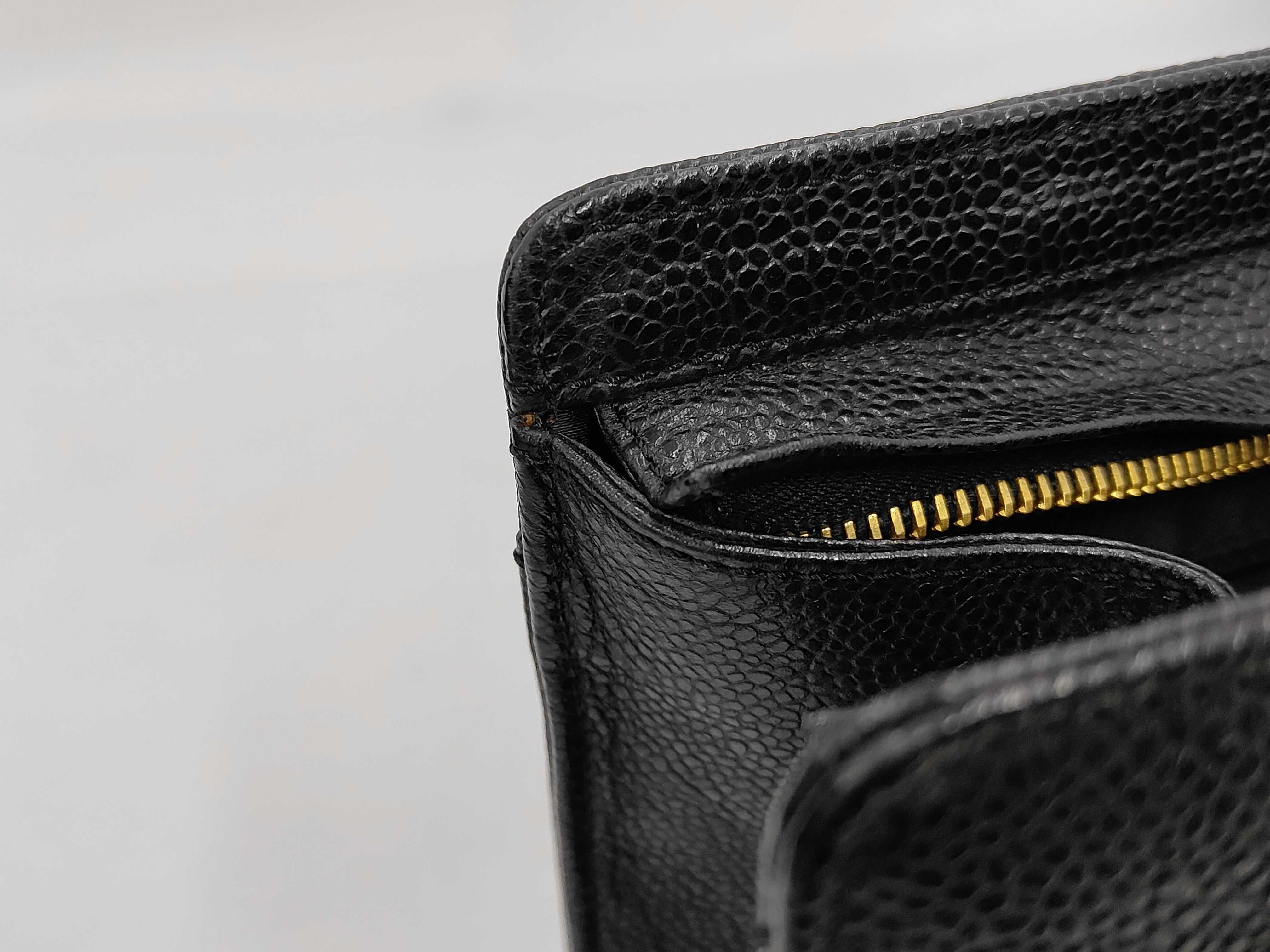 Caviar Skin Chain Shoulder Tote Bag, Series 5, Turnlock Tote Bag — view 11