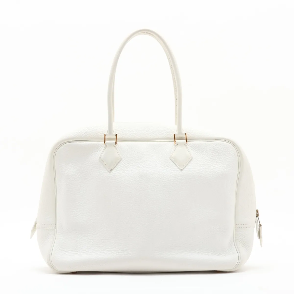 Plume 32 Taurillon Clemence White Leather with Gold Hardware C: 1999 — view 2