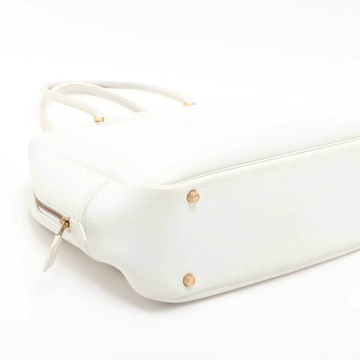 Plume 32 Taurillon Clemence White Leather with Gold Hardware C: 1999 — view 4