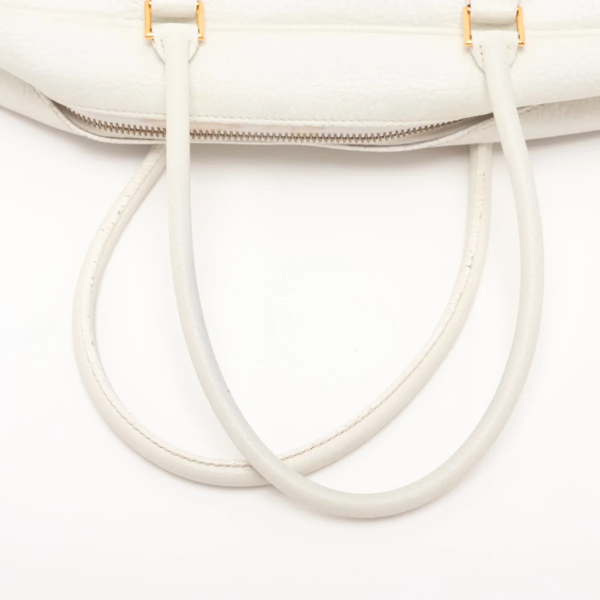Plume 32 Taurillon Clemence White Leather with Gold Hardware C: 1999 — view 5