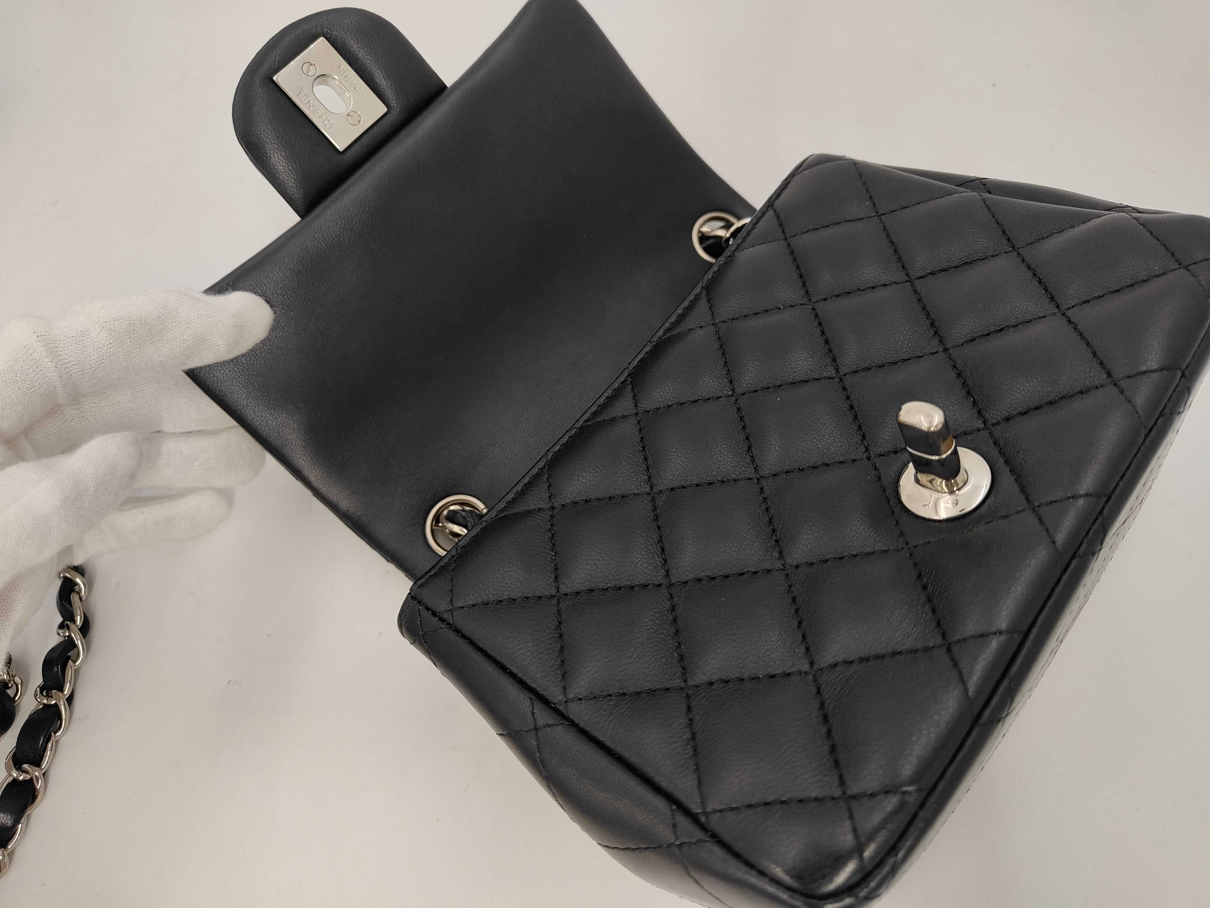 Mini Matelassé 17 Lambskin Black with Silver Hardware, Serial Number 29, Includes Card Seal, Box, Dust Bag, Shoulder Bag — view 8