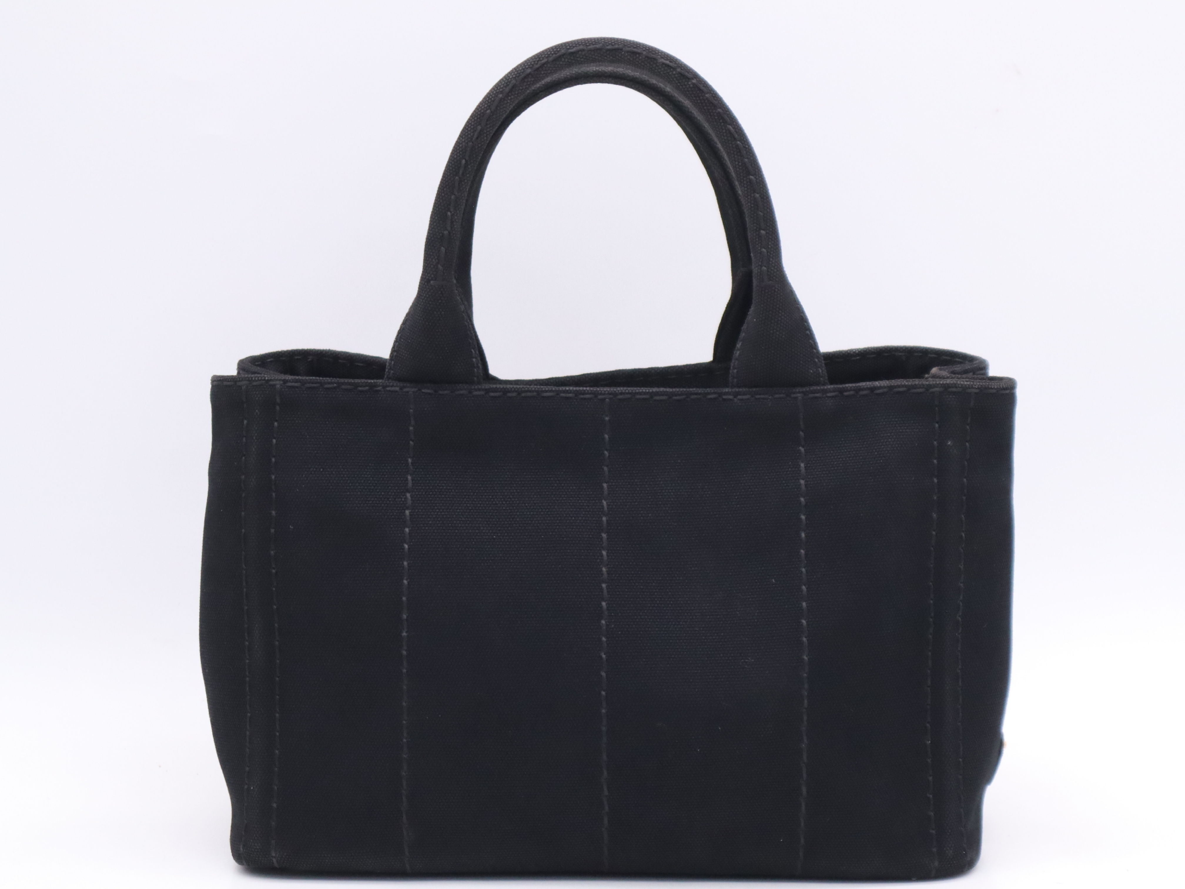1BG439 Denim Canapa Tote Bag MINI Black Gold Hardware Handbag — view 2