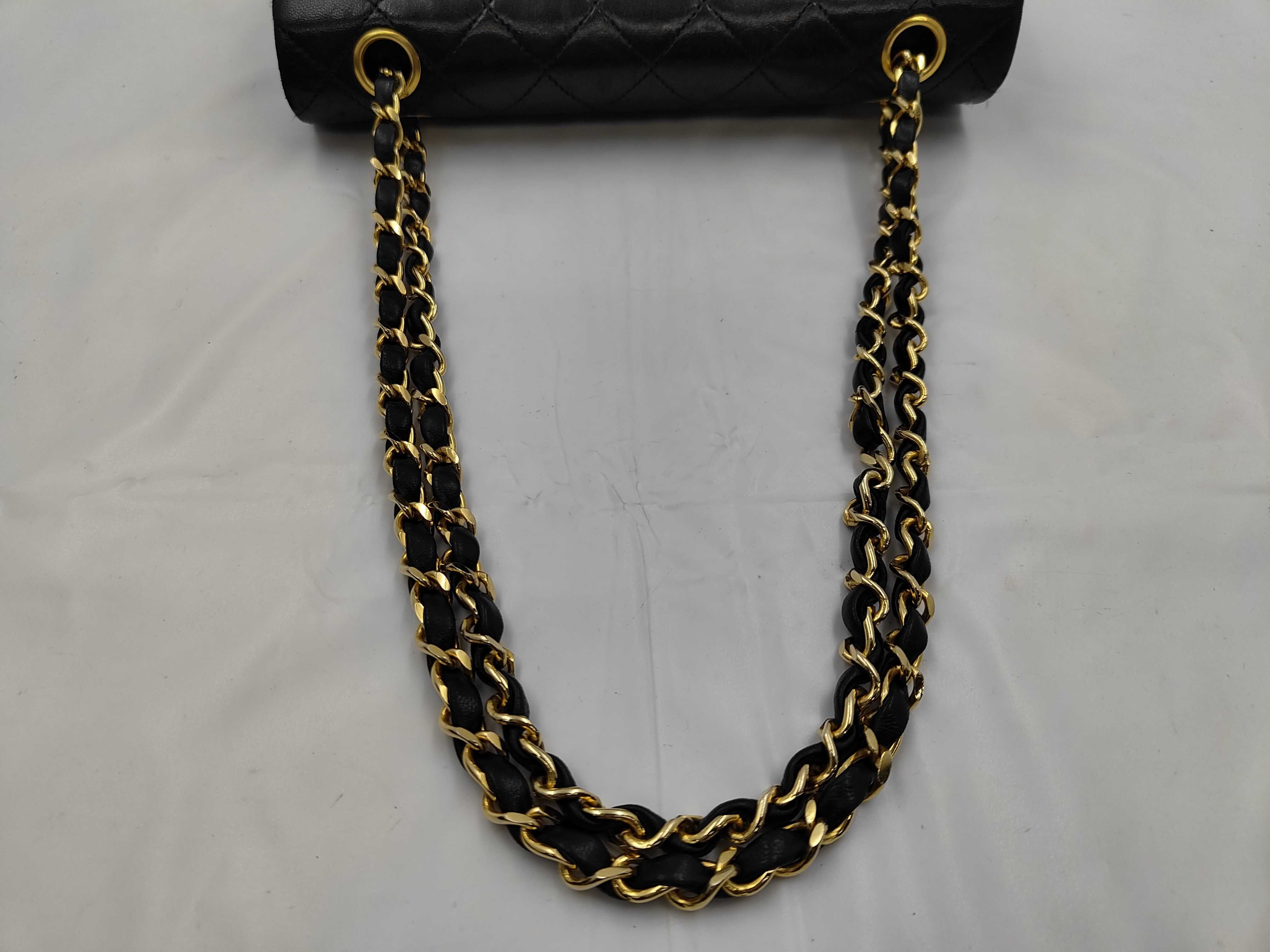 Matelassé Lambskin Double Flap Double Chain Shoulder Bag (Serial Number 0) — view 3