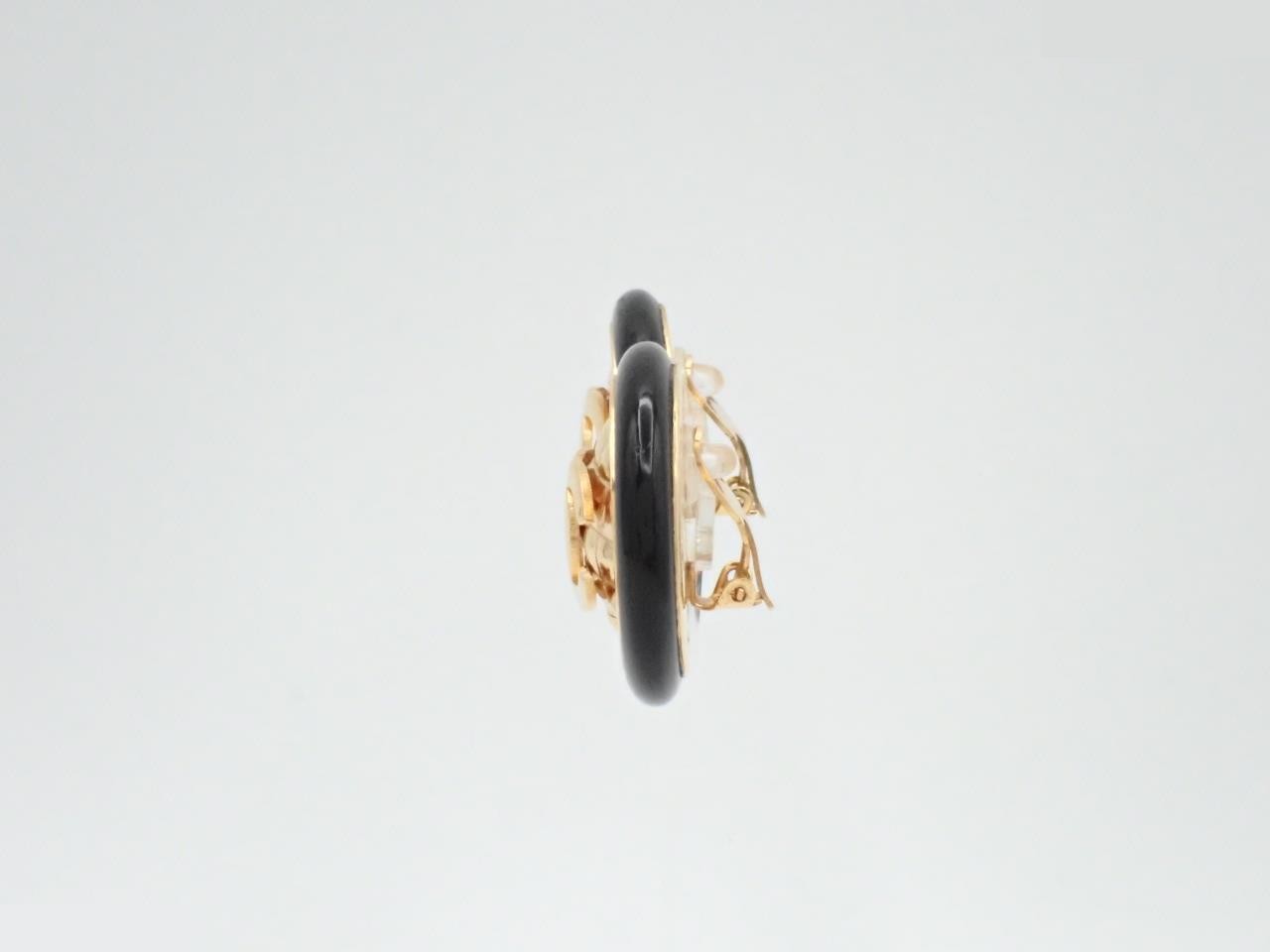 Earrings with Coco Mark design, gold. — view 3