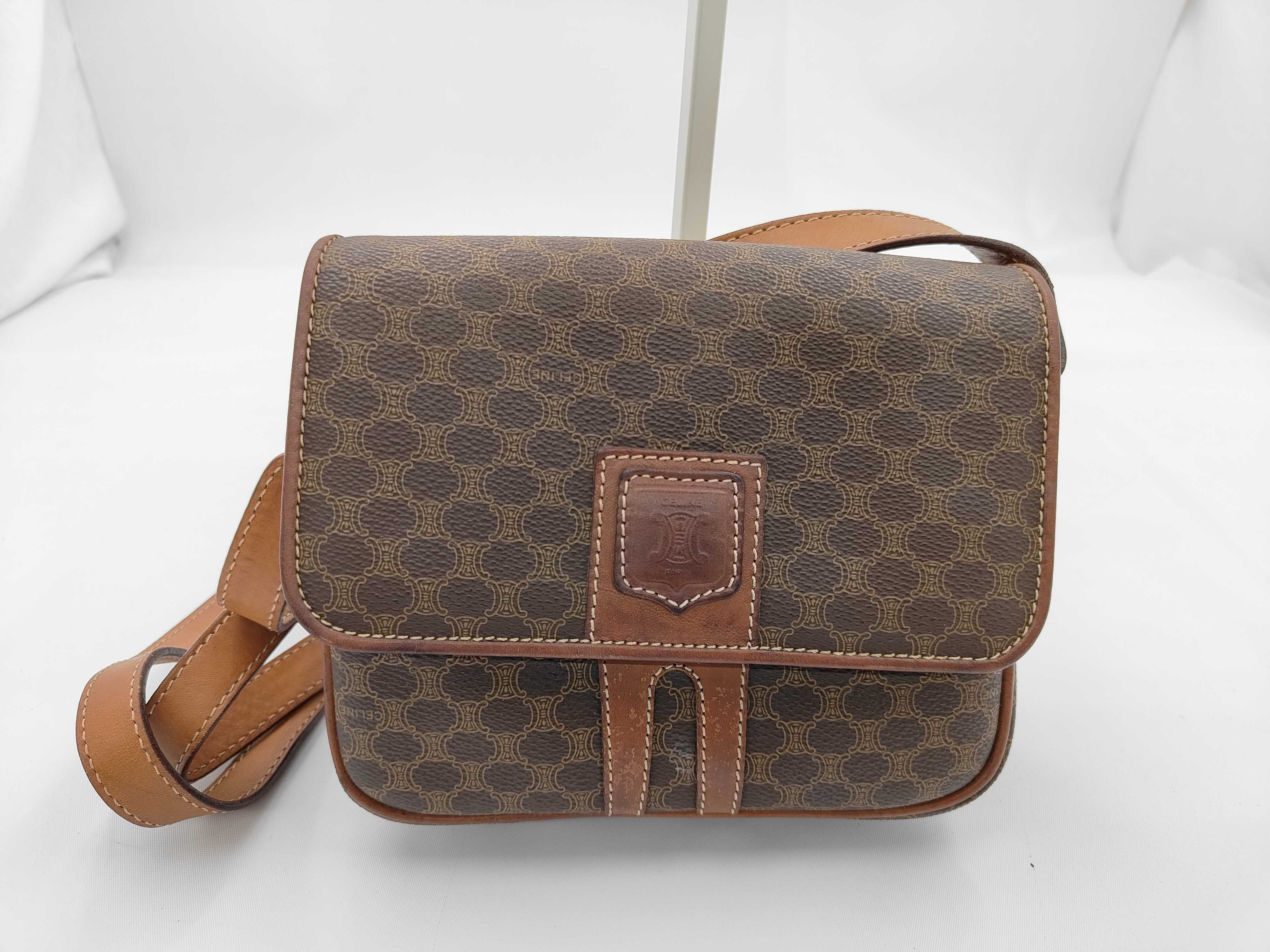 Macadam Shoulder Bag, Leather, Brown Shoulder Bag