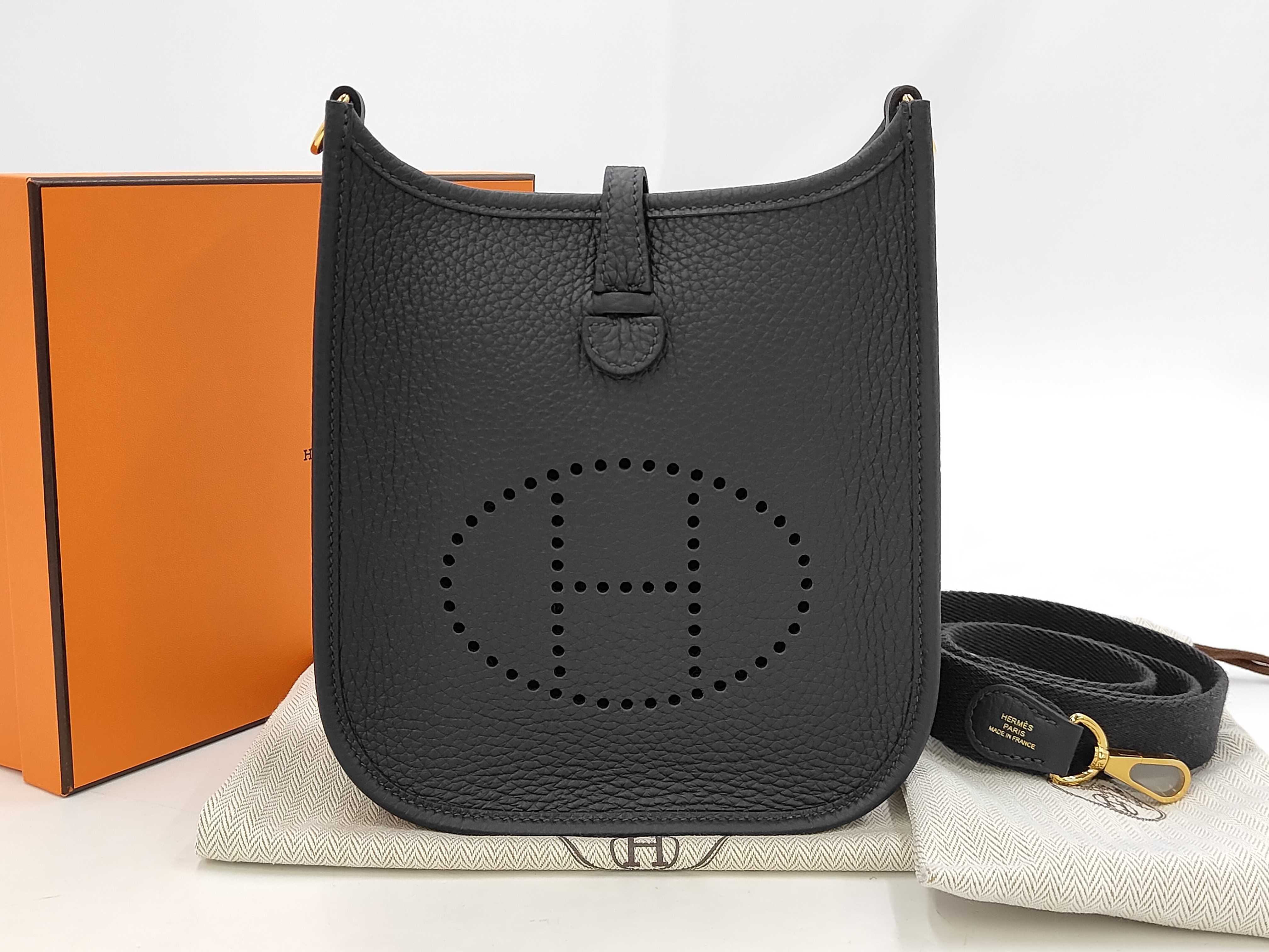 Mini Evelyne Amazone 16 TPM Taurillon Clemence Leather Caban Gold Hardware K Stamp Shoulder Bag