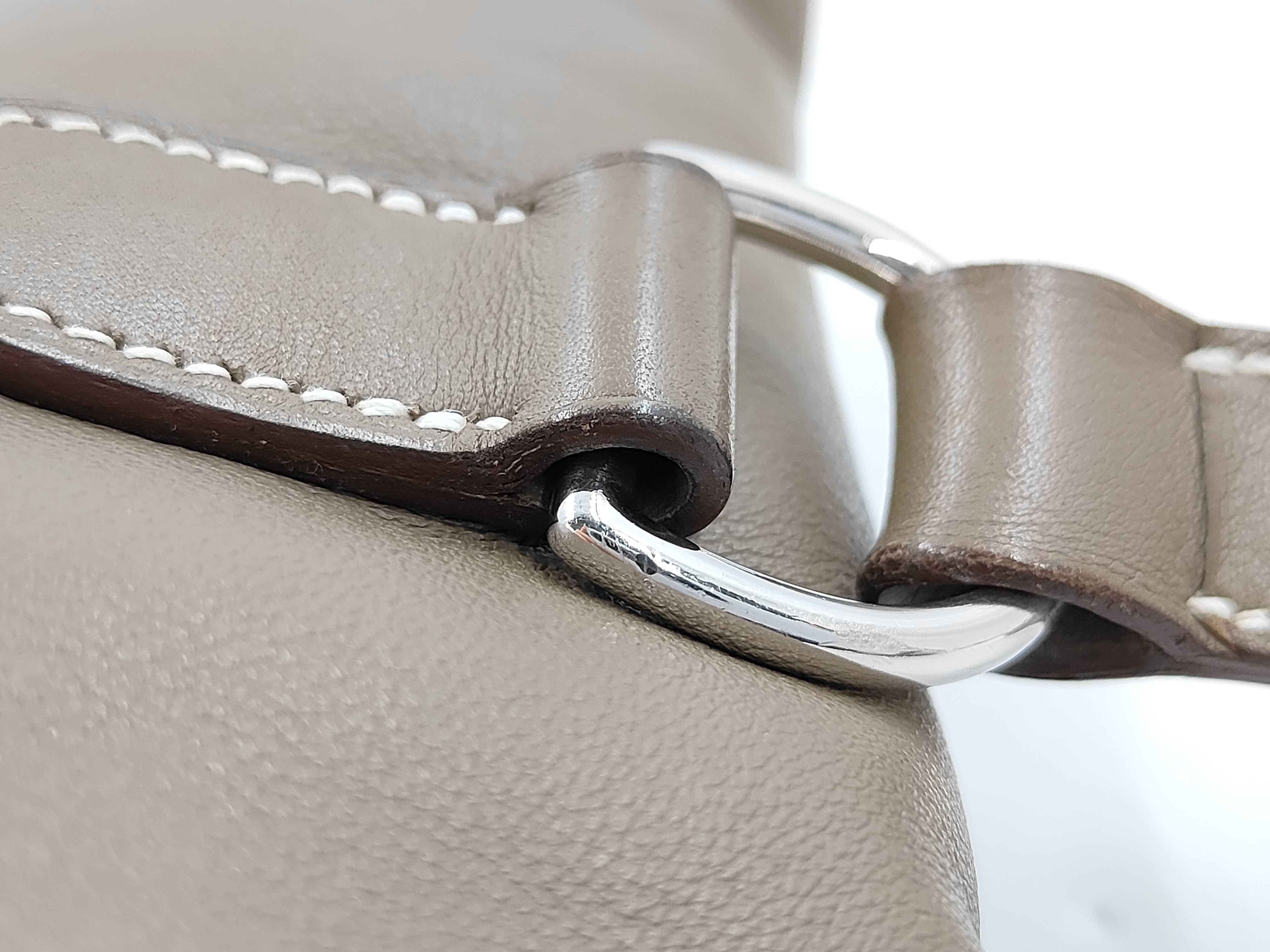 Possam Plus Leather Etoupe Silver Hardware B Stamp Shoulder Bag — view 3