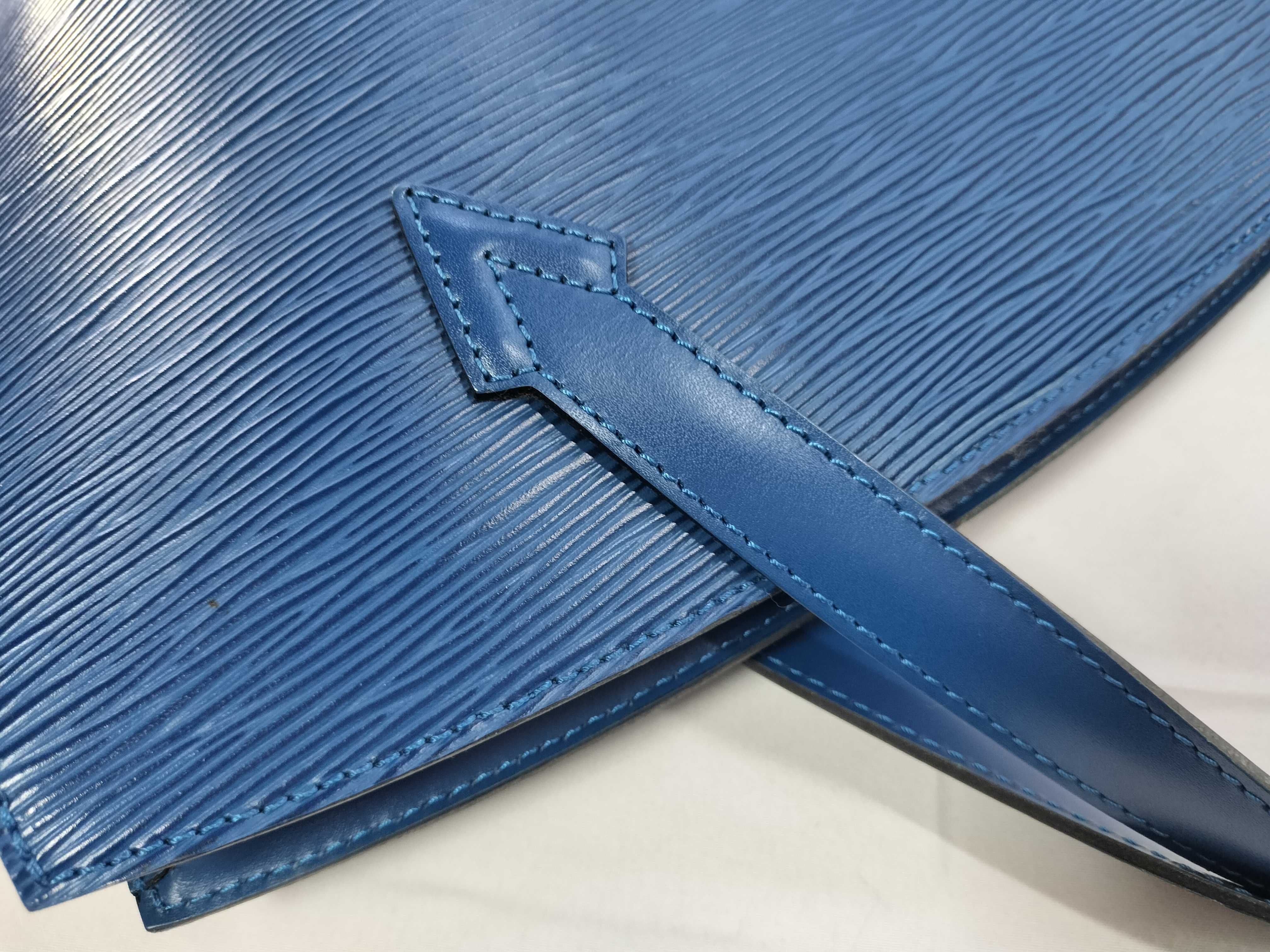 Epi Saint Jacques Blue Tote Bag — view 5
