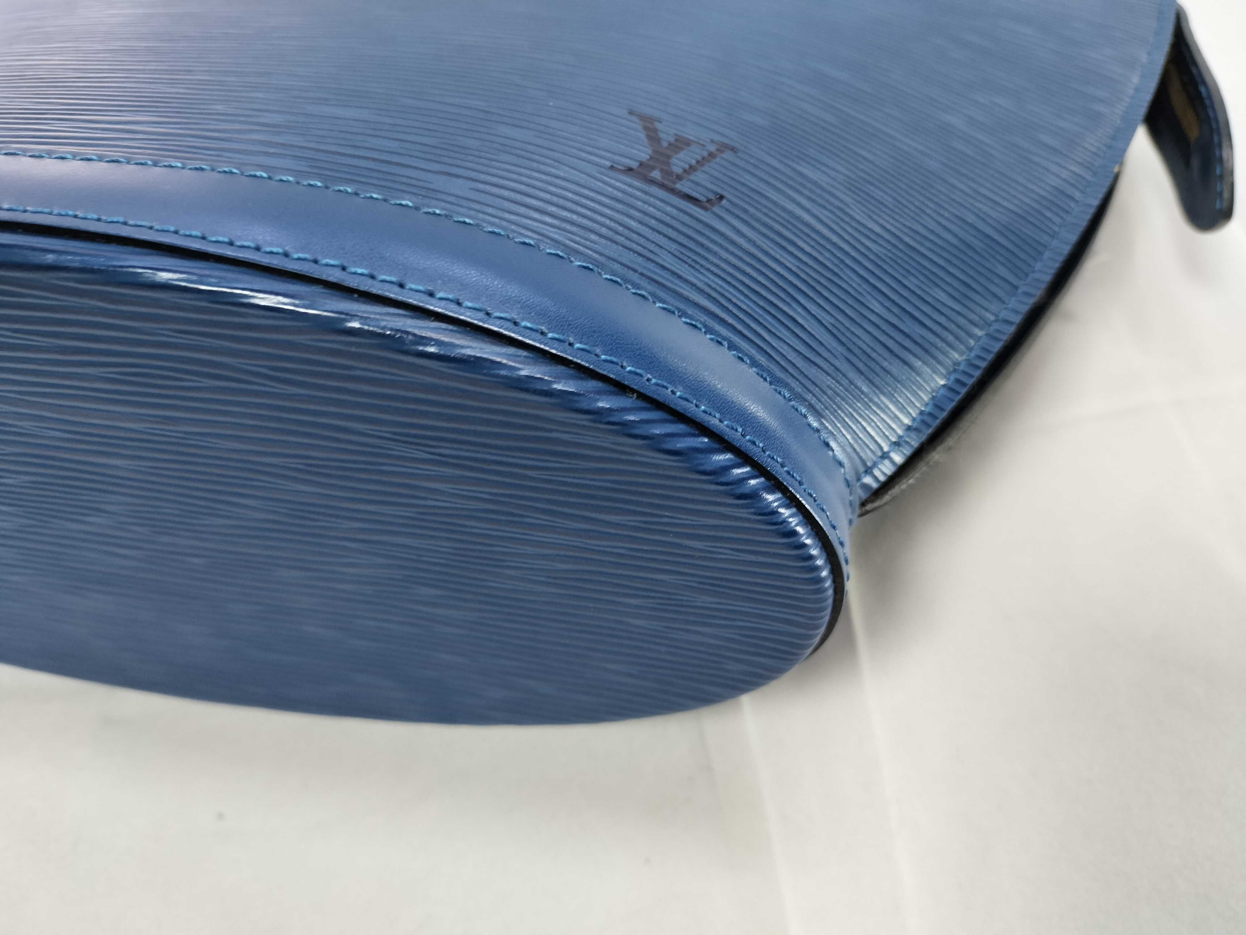 Epi Saint Jacques Blue Tote Bag — view 7