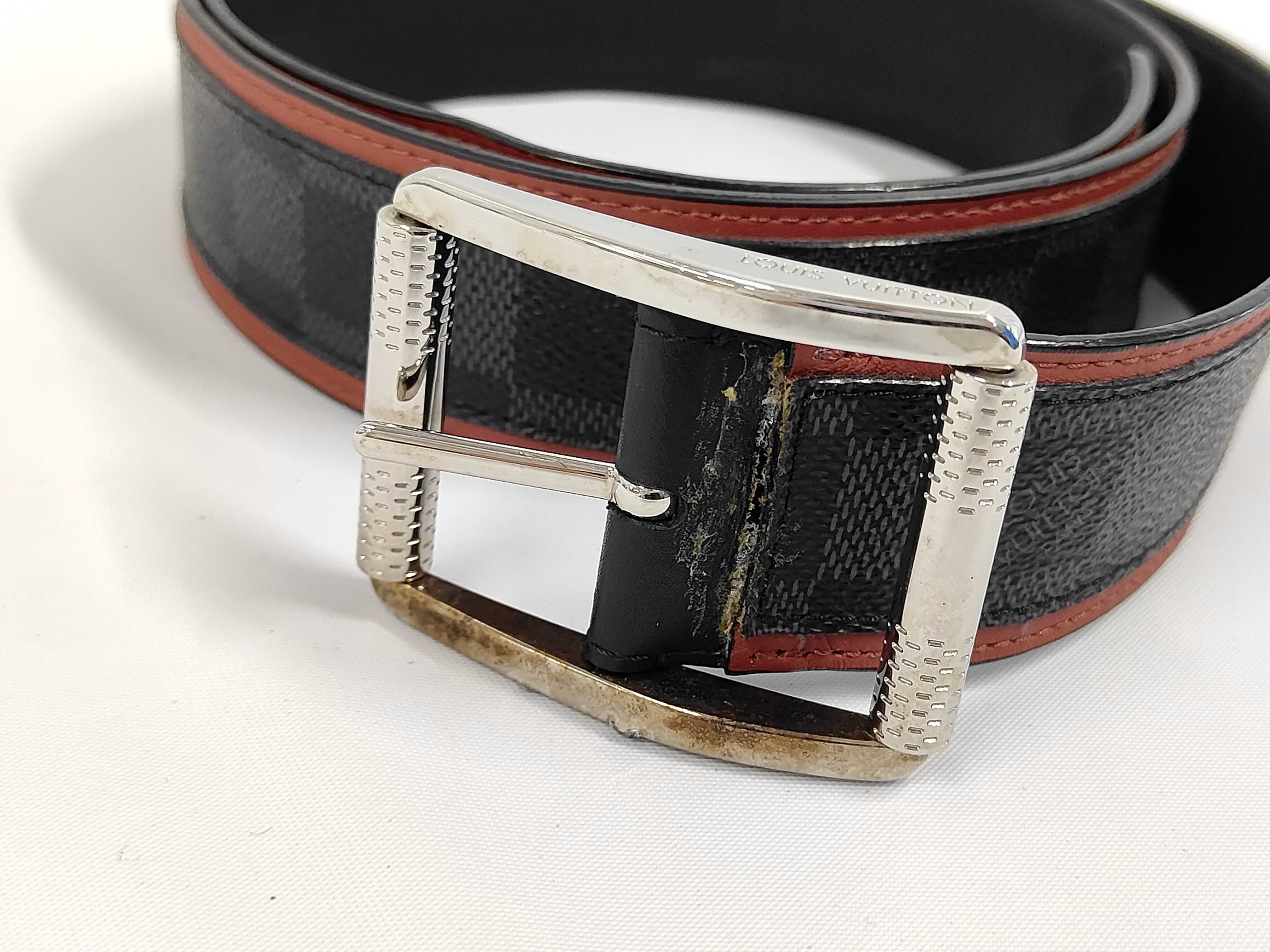 Damier Belt Red Line Belt — view 2