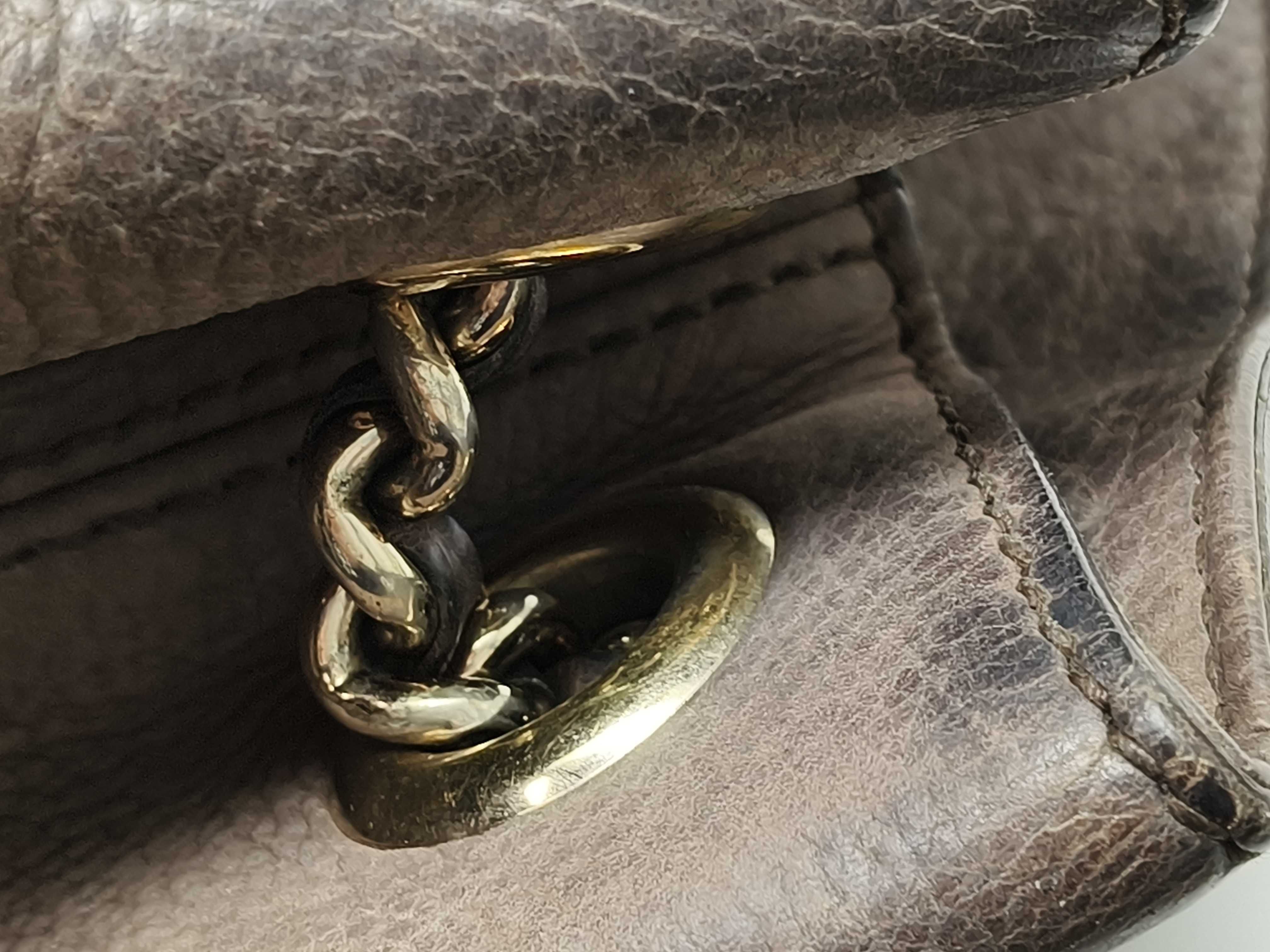 Soho Leather Chain Tote Bag, Silver, 310306 (Shoulder Bag) — view 15