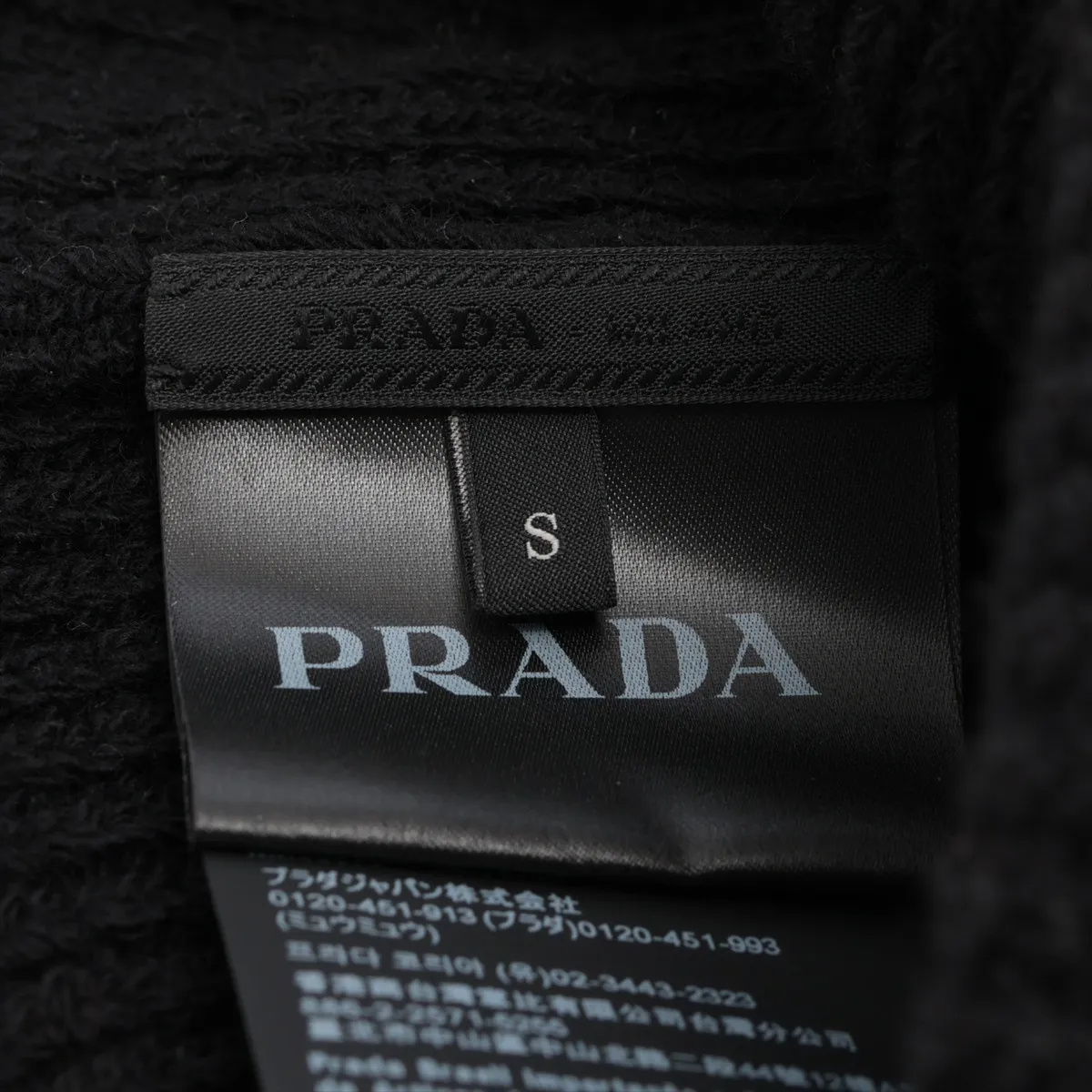 Triangle Logo Knit Sweater, Size S, Wool x Cashmere, Black. — view 5