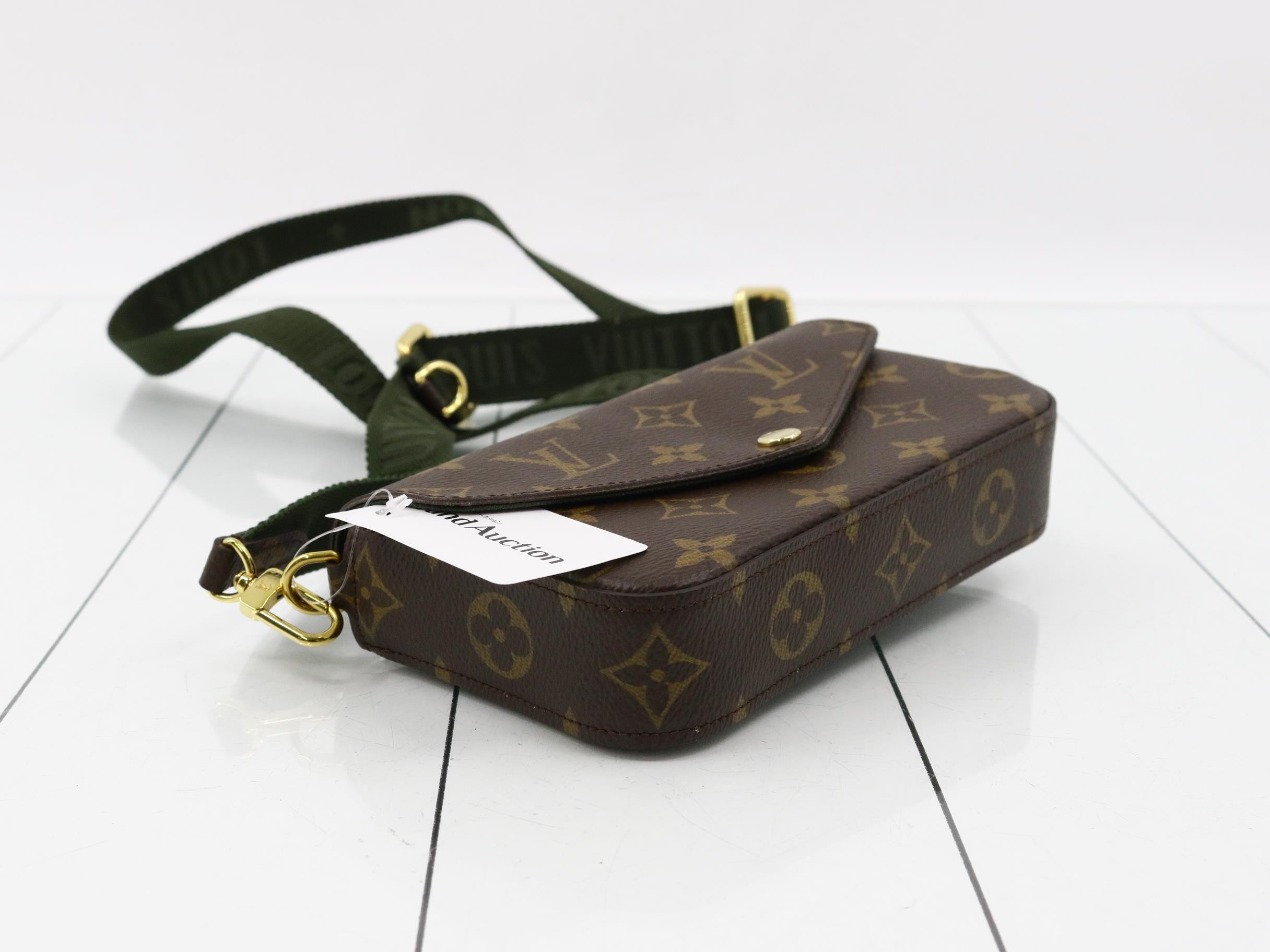 Multi Pochette Felicie Khaki Shoulder Bag with Pouch — view 5